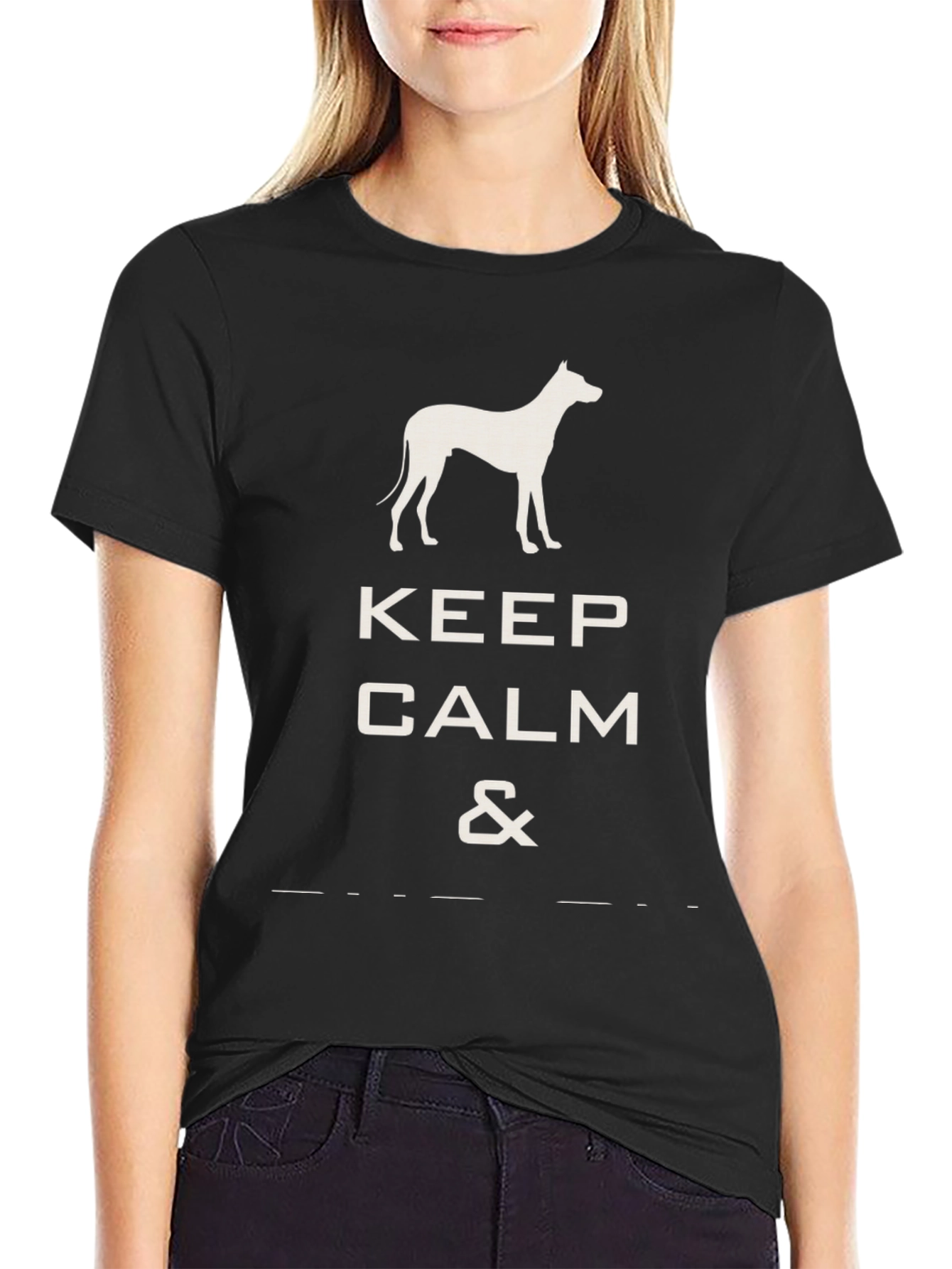 Keep Calm Dog T-Shirt - Black Graphic Tee