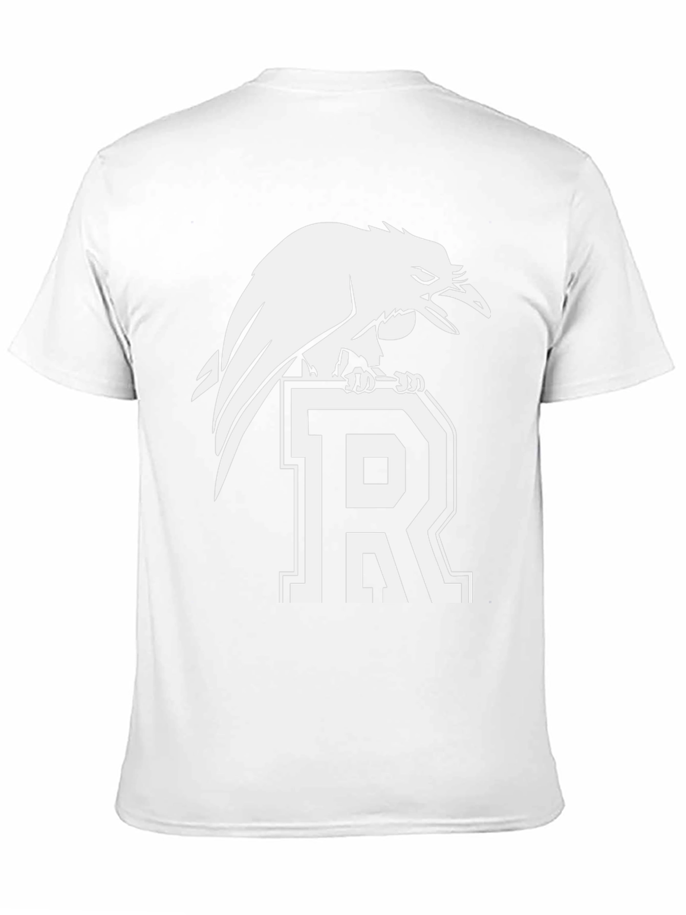 Raven Perched on Letter R Graphic Tee - Black