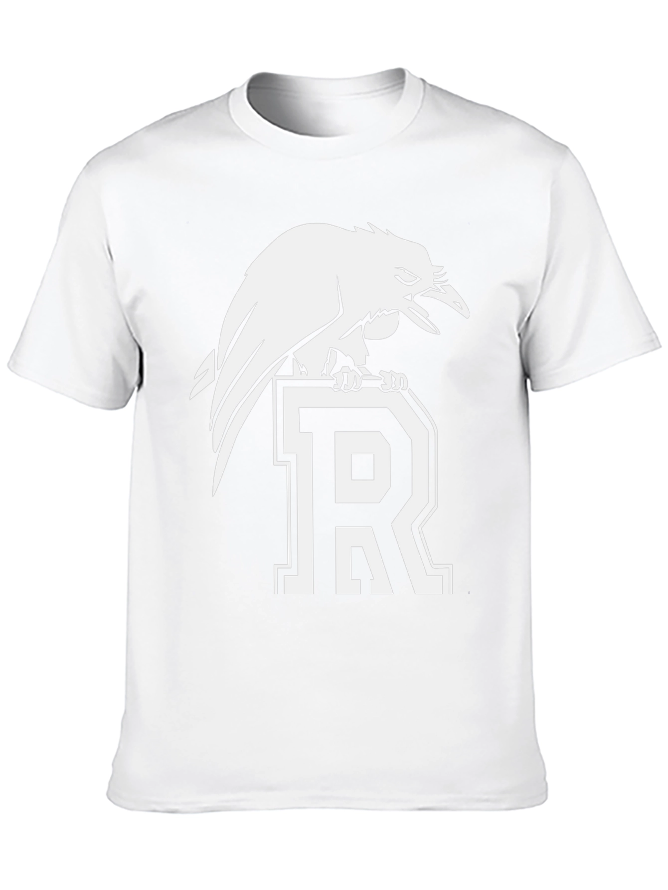 Raven Perched on Letter R Graphic Tee - Black