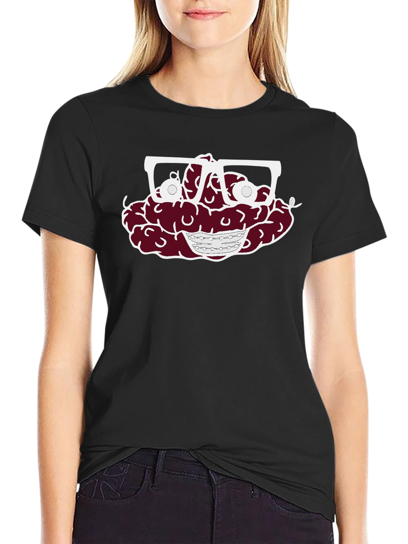 Brain with Glasses Graphic Tee - Unisex T-Shirt