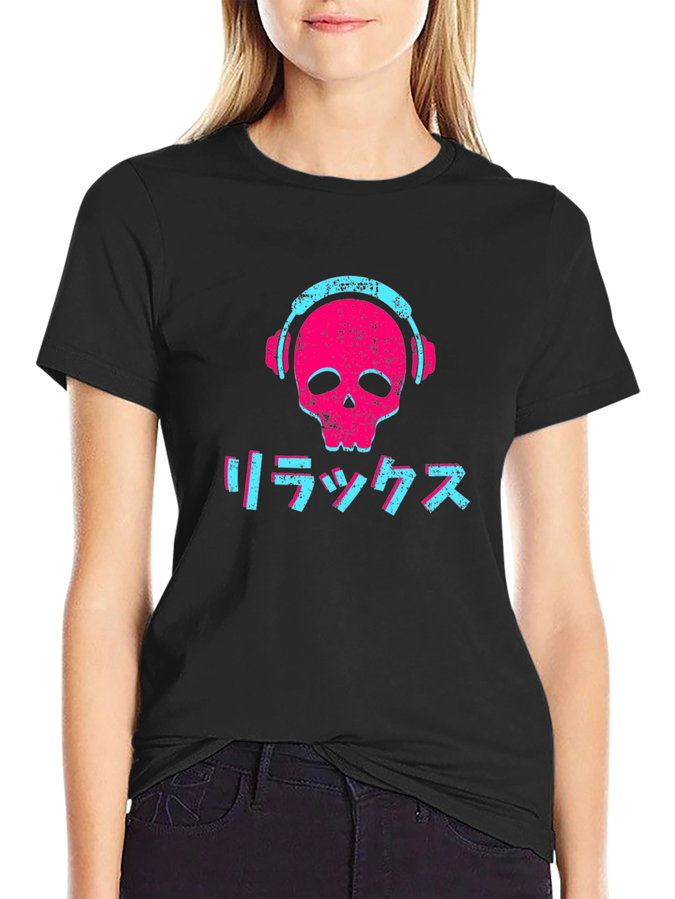Relax Skull Graphic Tee - Edgy Streetwear