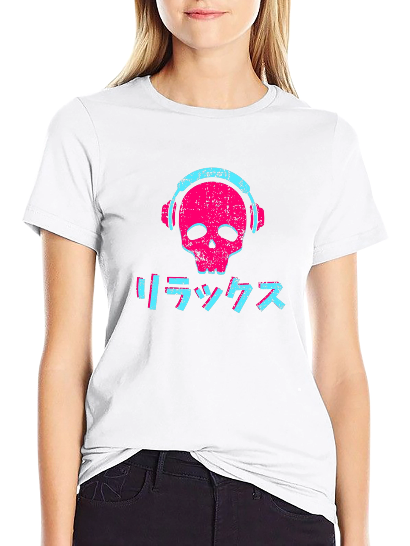Relax Skull Graphic Tee - Edgy Streetwear
