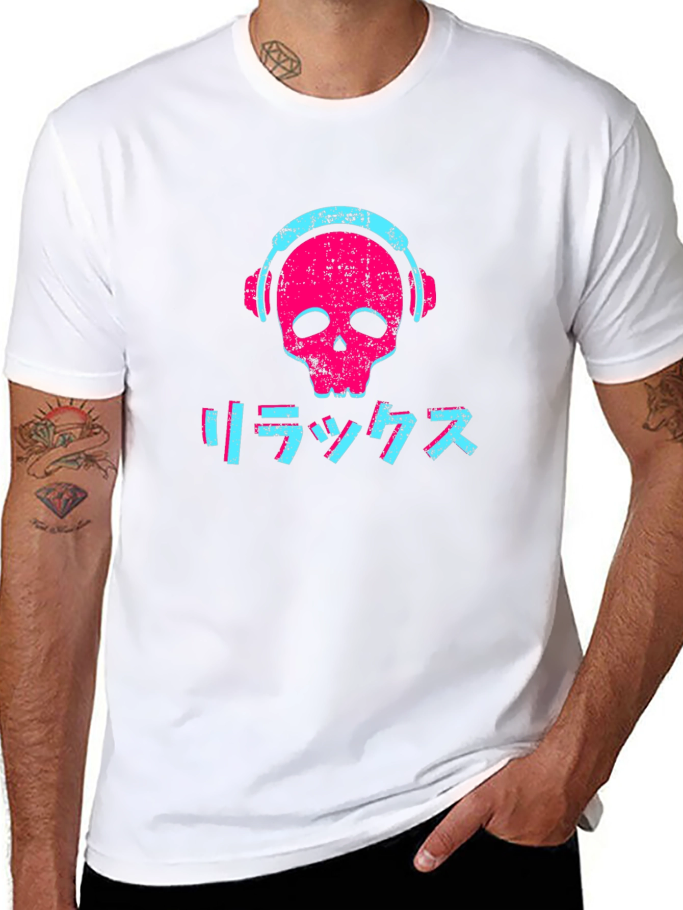 Relax Skull Graphic Tee - Edgy Streetwear