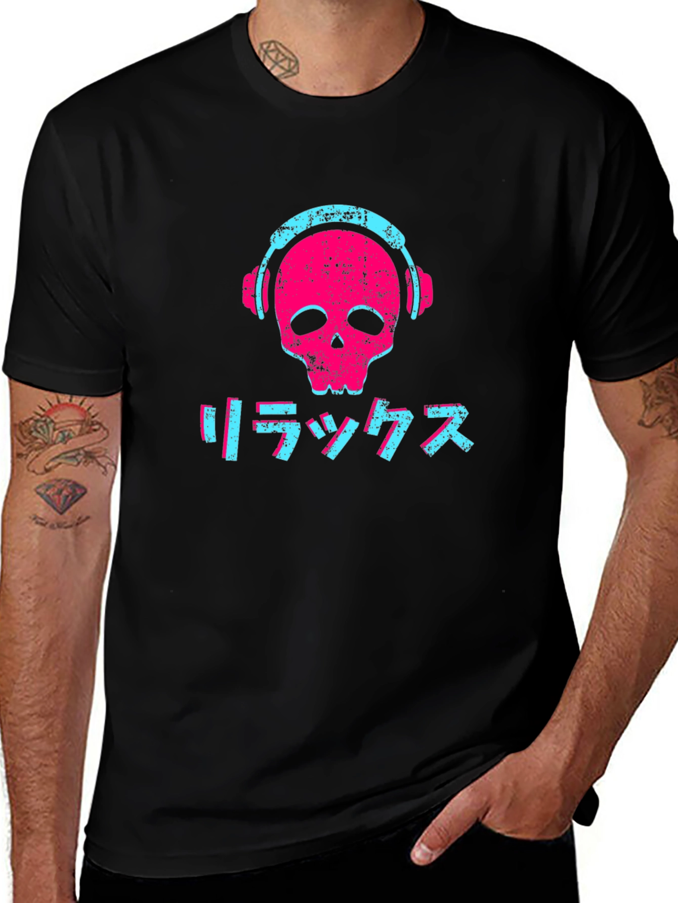 Relax Skull Graphic Tee - Edgy Streetwear