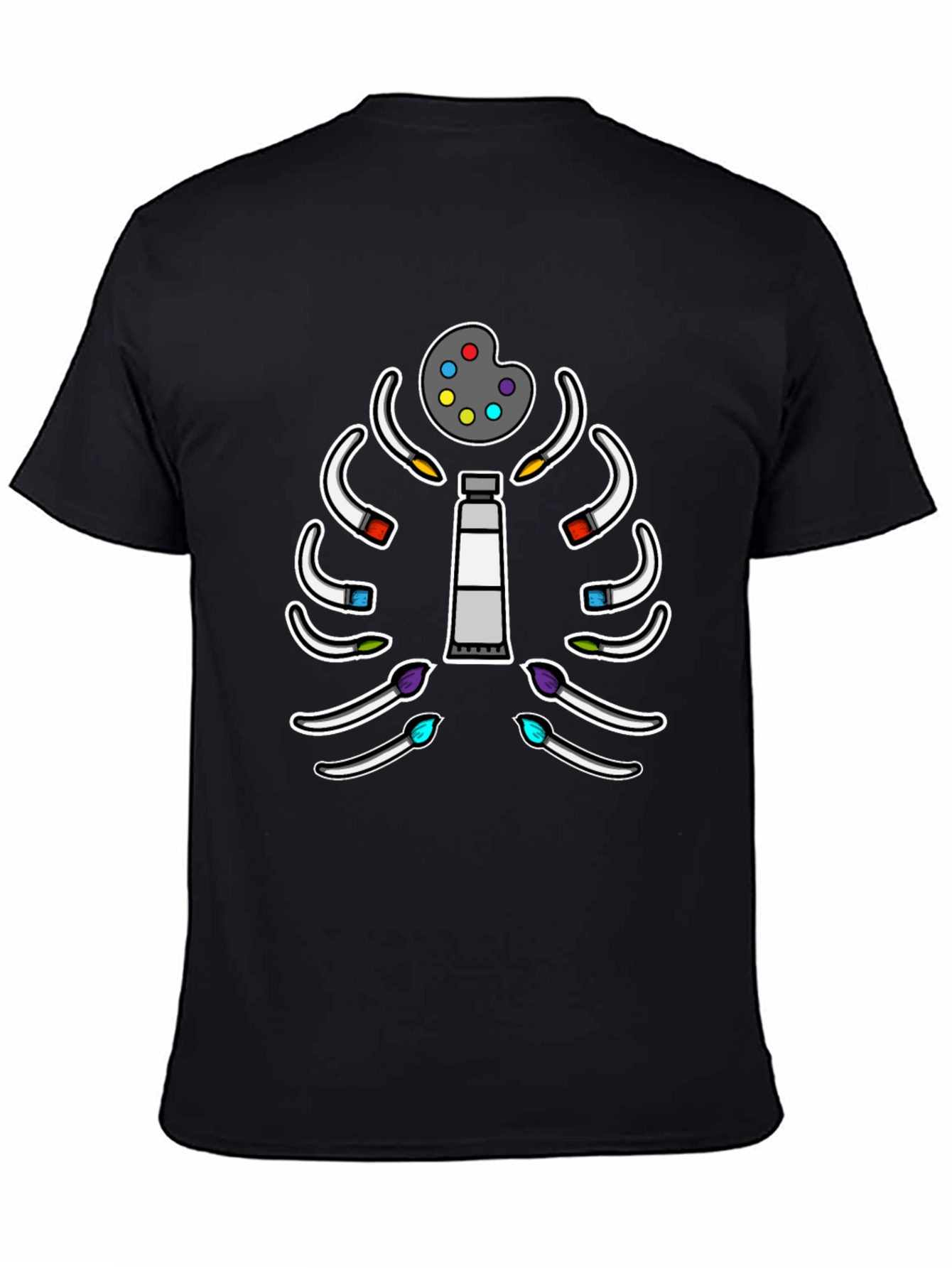 Artists Ribcage T-Shirt - Painter Anatomy Tee