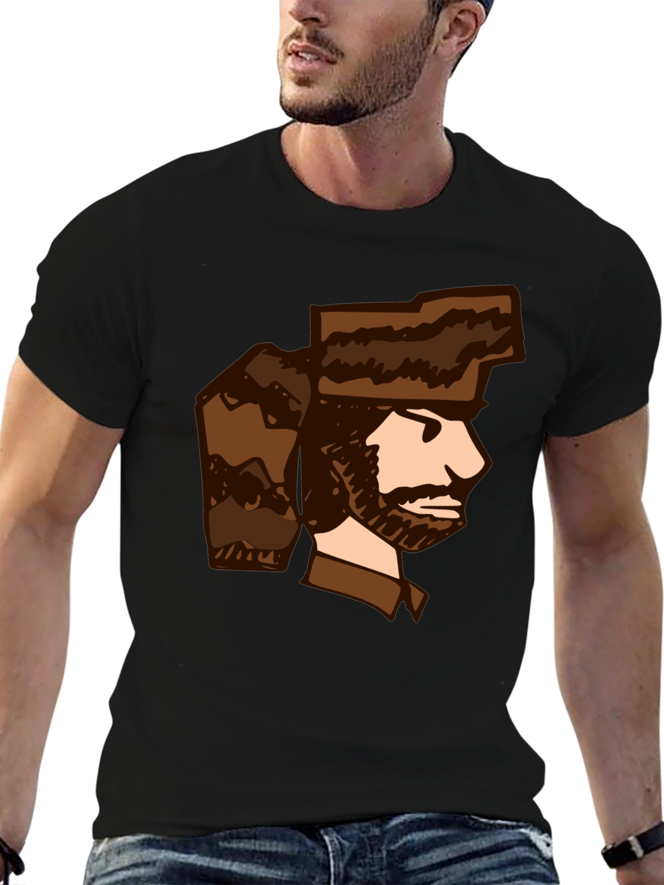 Cartoon Trapper T-Shirt - Unique Graphic Tee