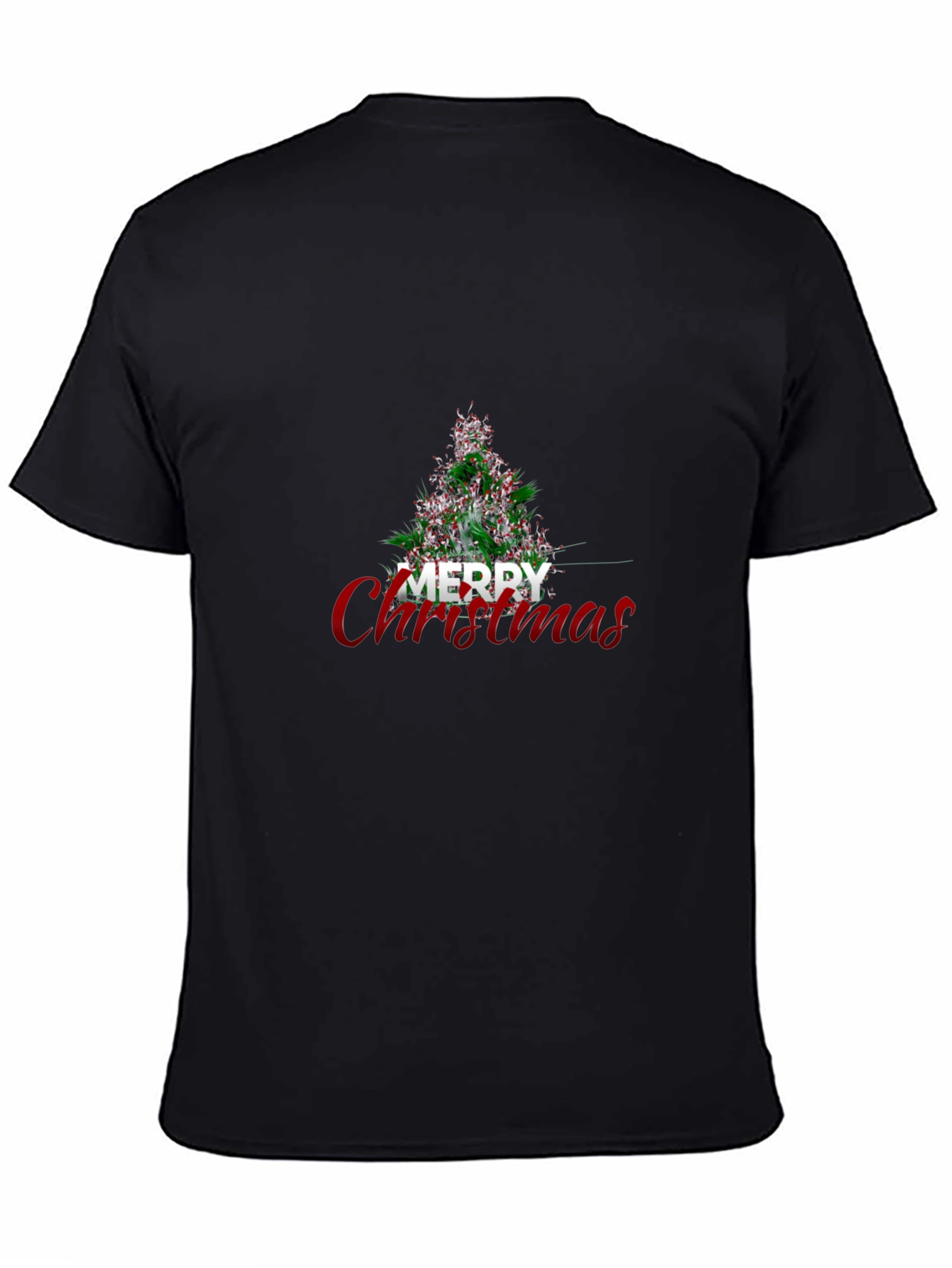 Festive Merry Christmas Tree Graphic Tee - Holiday Apparel