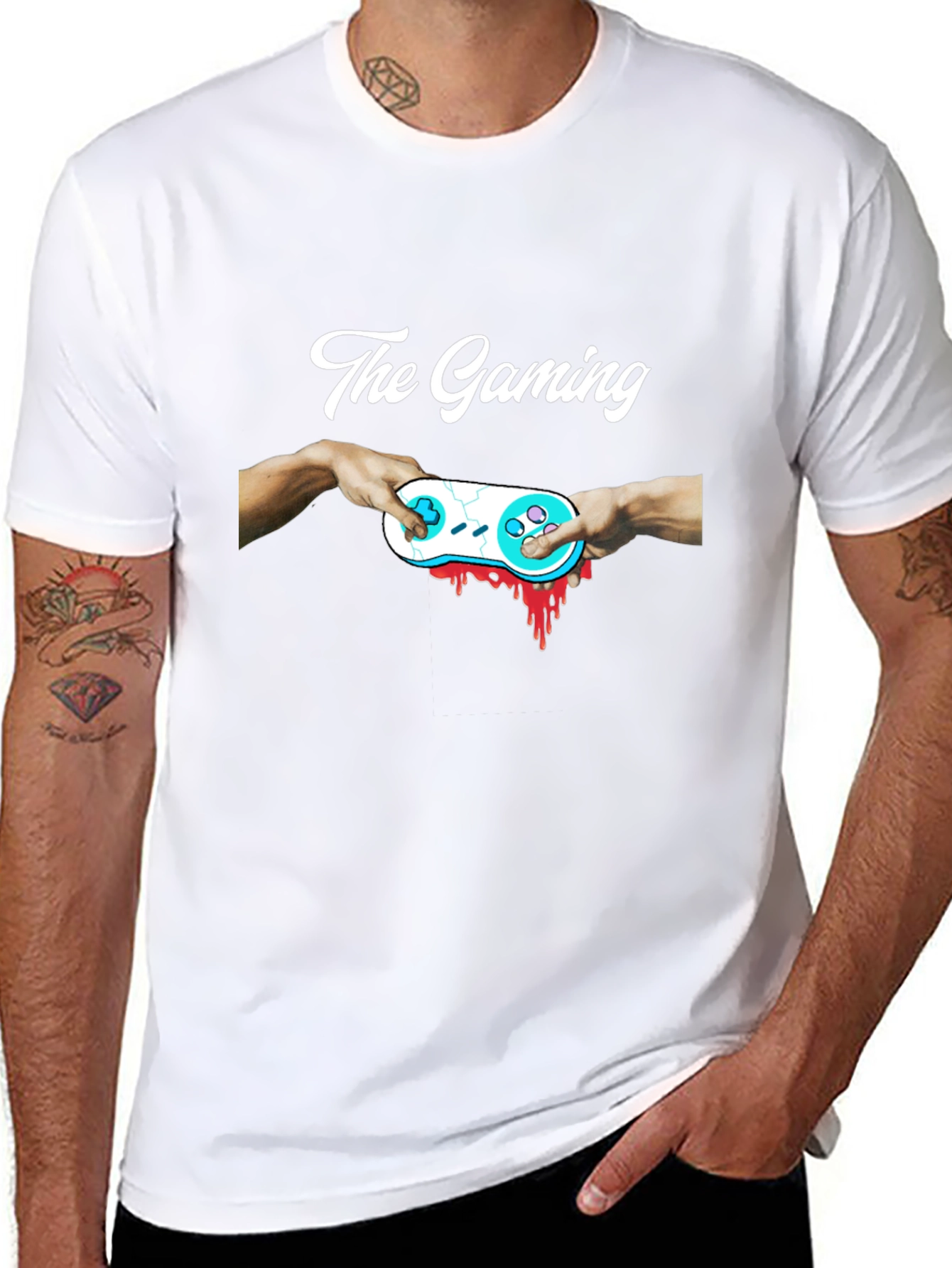 The Gaming Blood Controller Graphic T-Shirt