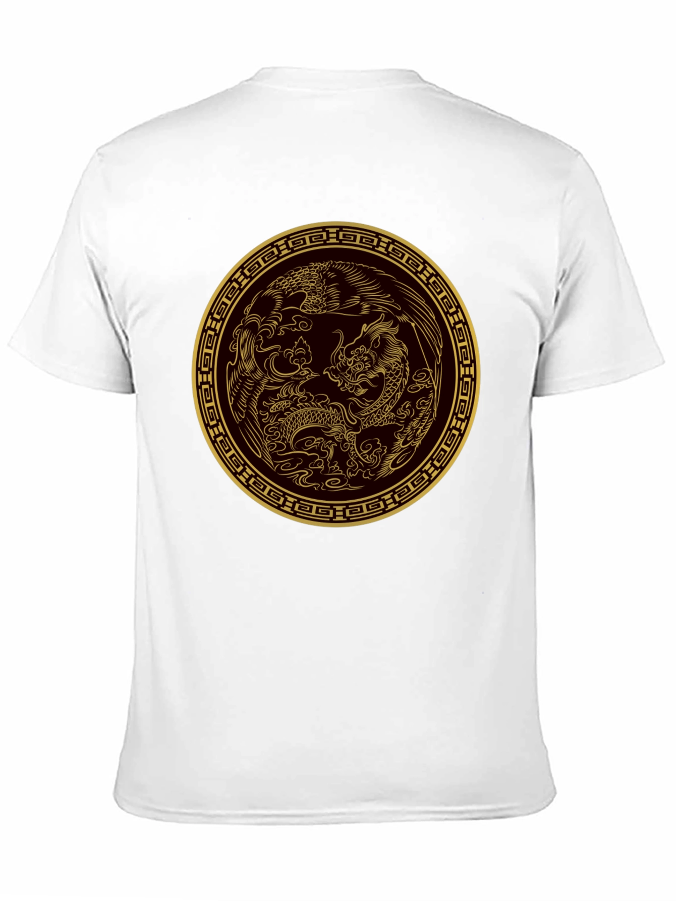 Dragon & Phoenix Graphic Tee - Black