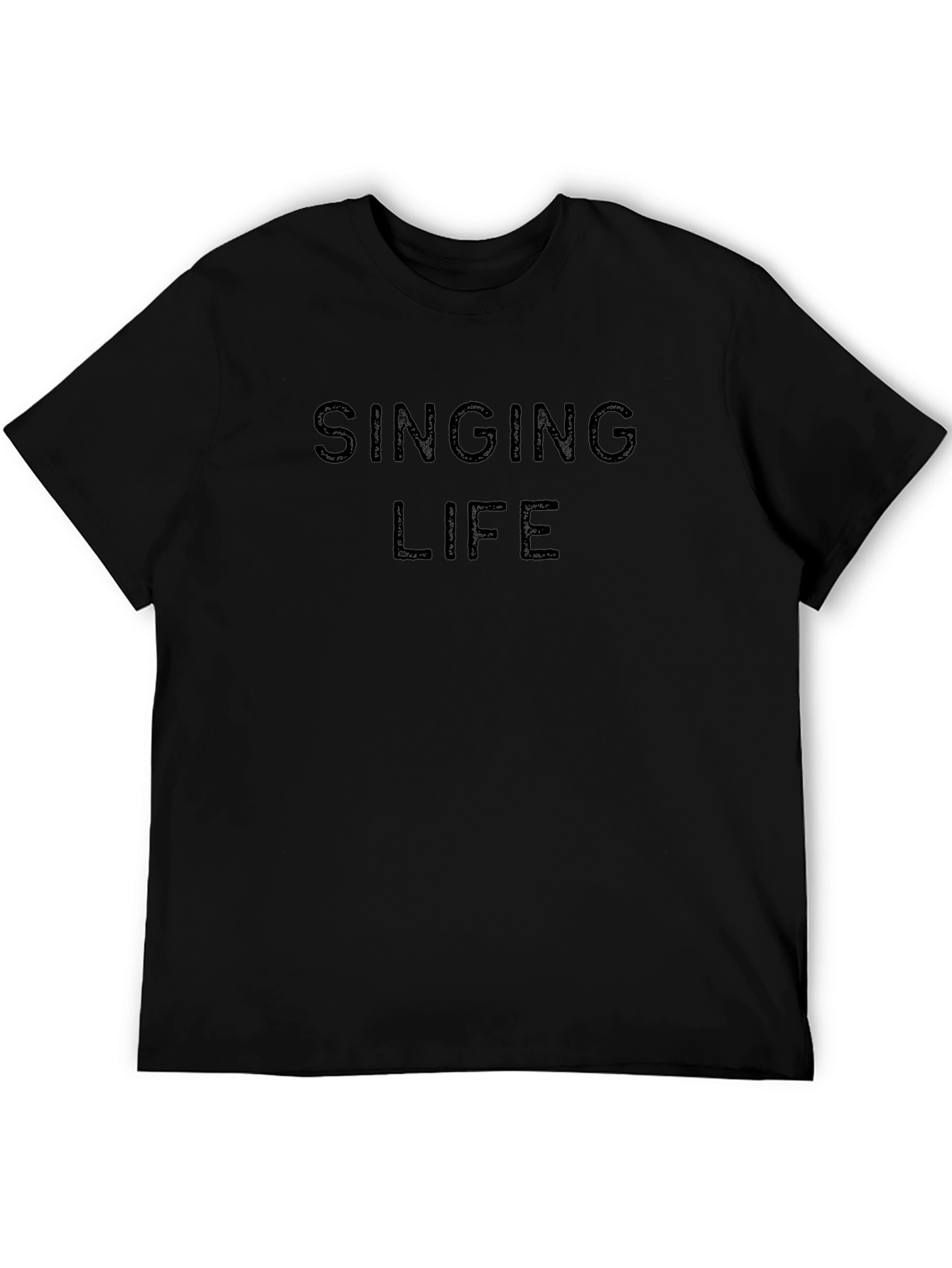 Singing Life Black Graphic Tee - Stylish Comfort