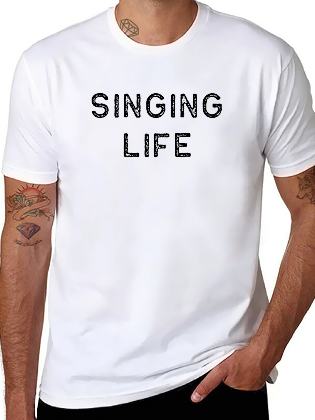 Singing Life Black Graphic Tee - Stylish Comfort