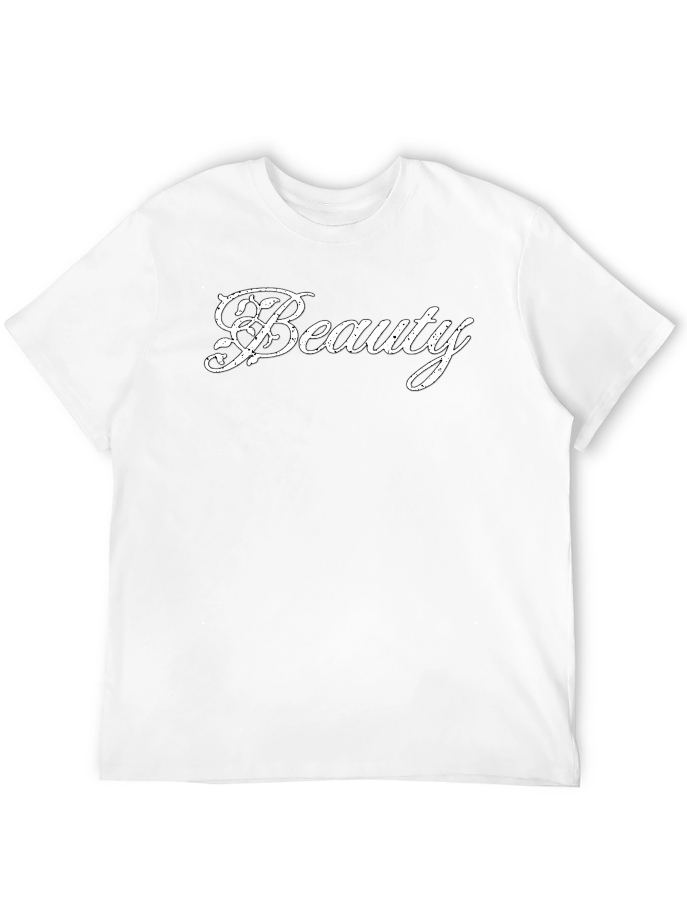 Beauty Graphic Tee - Mens Black Cotton T-Shirt