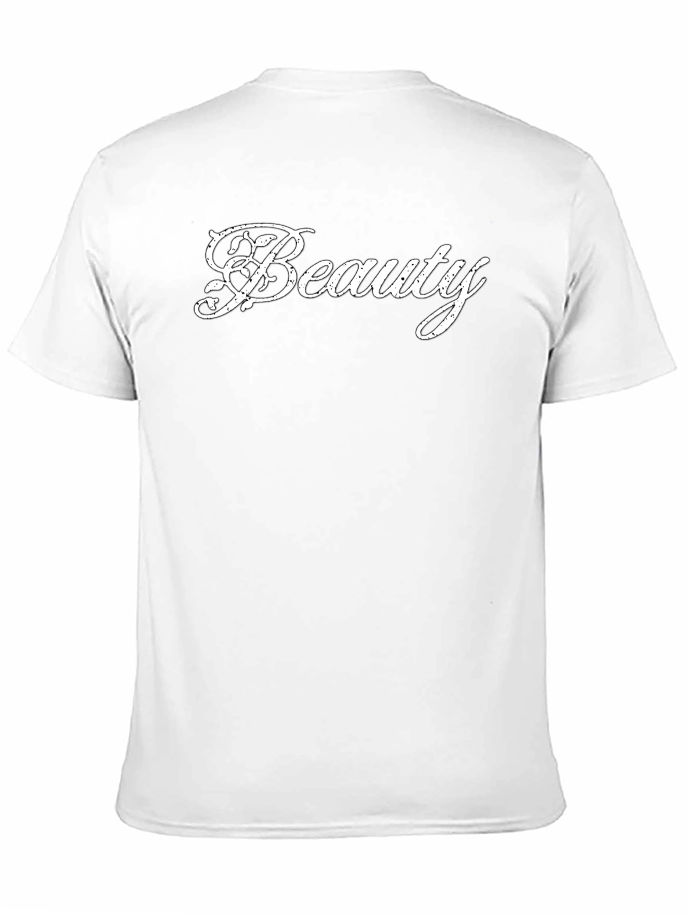 Beauty Graphic Tee - Mens Black Cotton T-Shirt