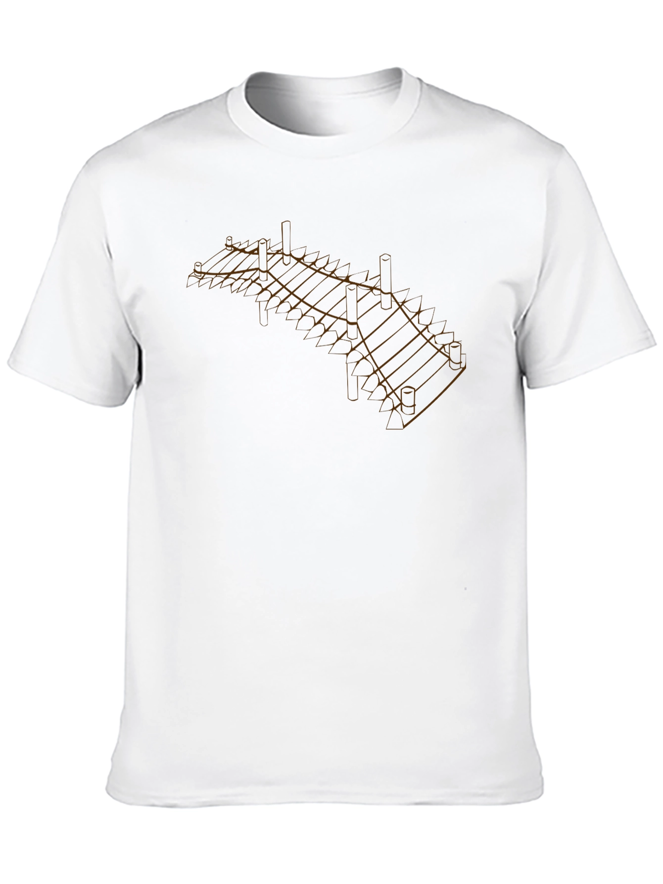 Geometric Dock Graphic Tee - Modern Style