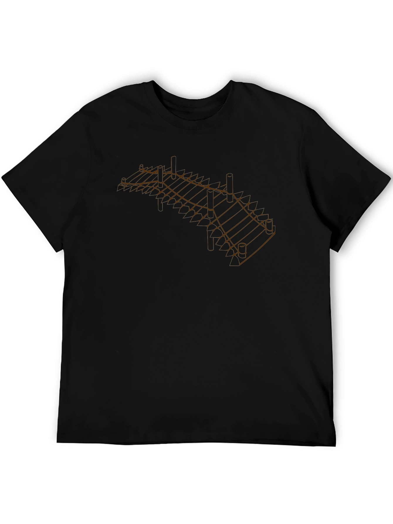 Geometric Dock Graphic Tee - Modern Style