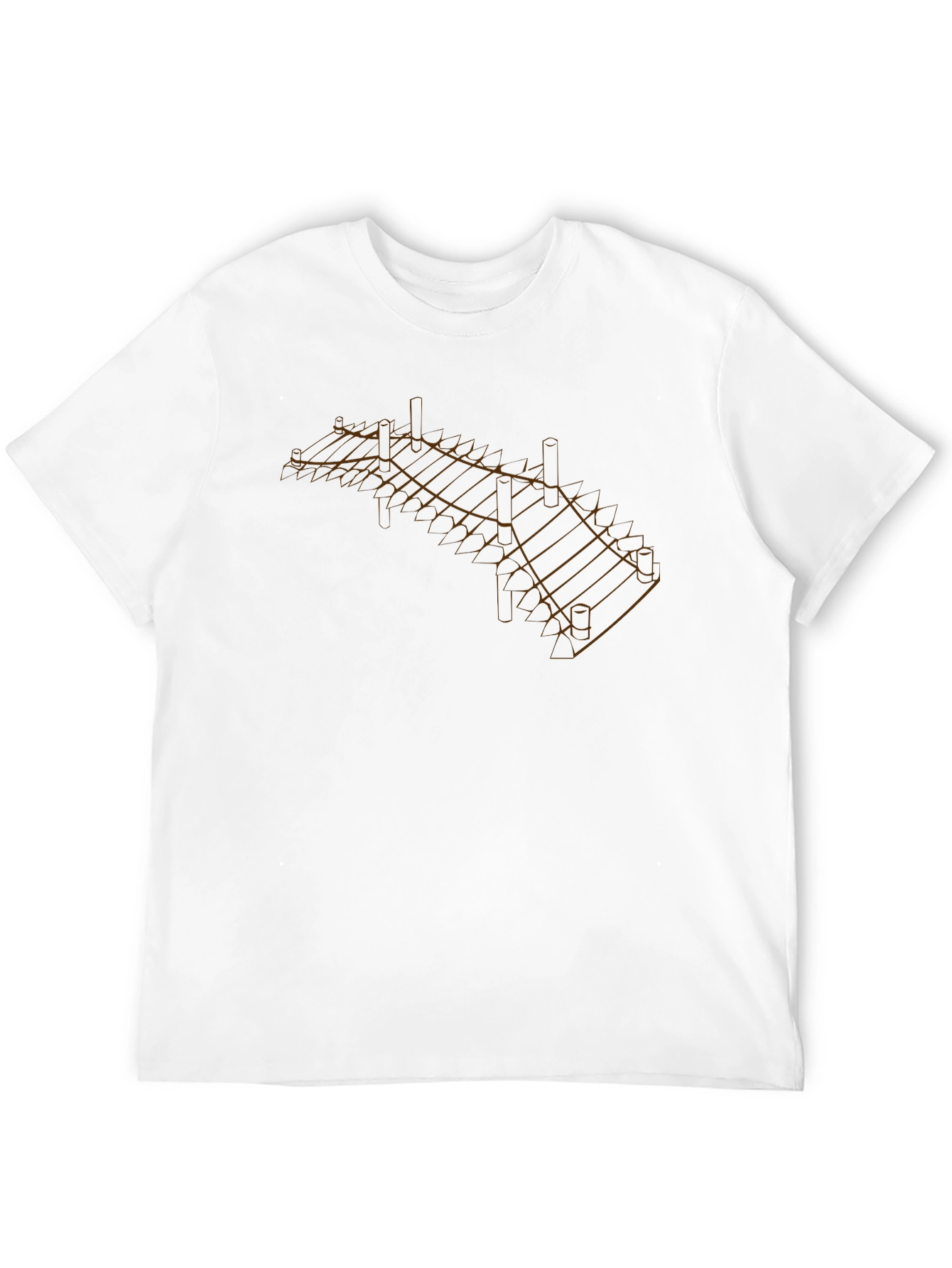 Geometric Dock Graphic Tee - Modern Style