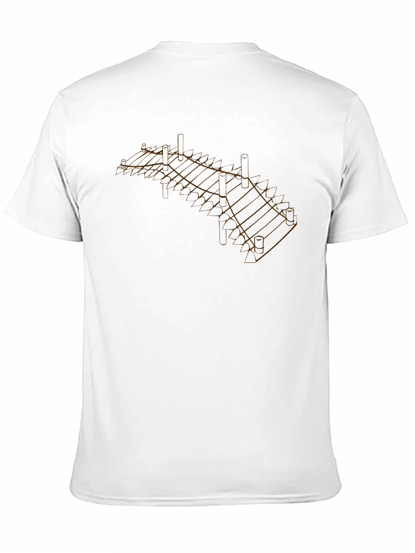 Geometric Dock Graphic Tee - Modern Style
