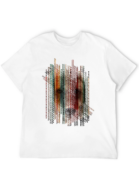 Tribal Dog Graphic Tee - Stylish Mens Black T-Shirt