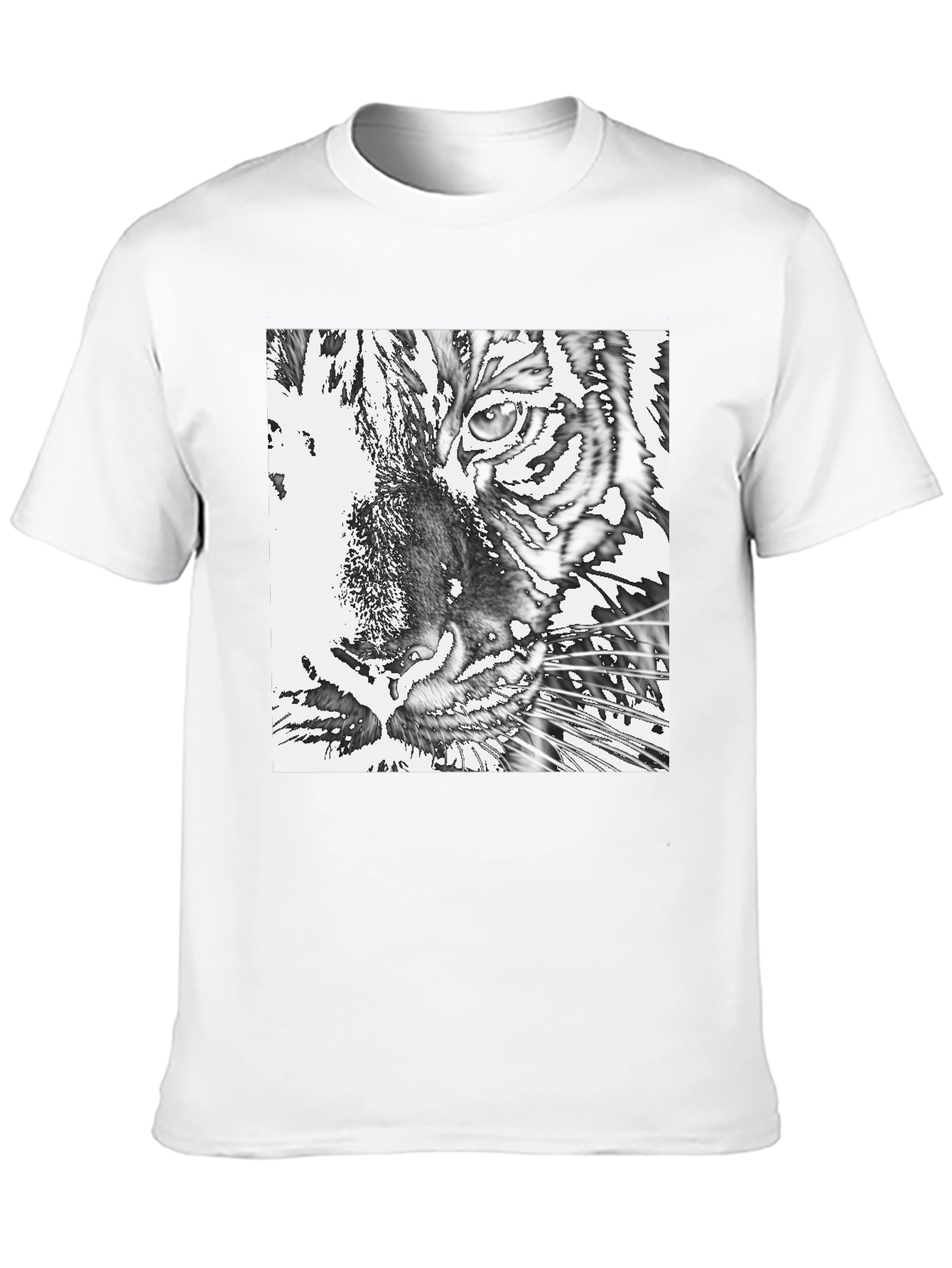 Tiger Graphic Print Black T-Shirt