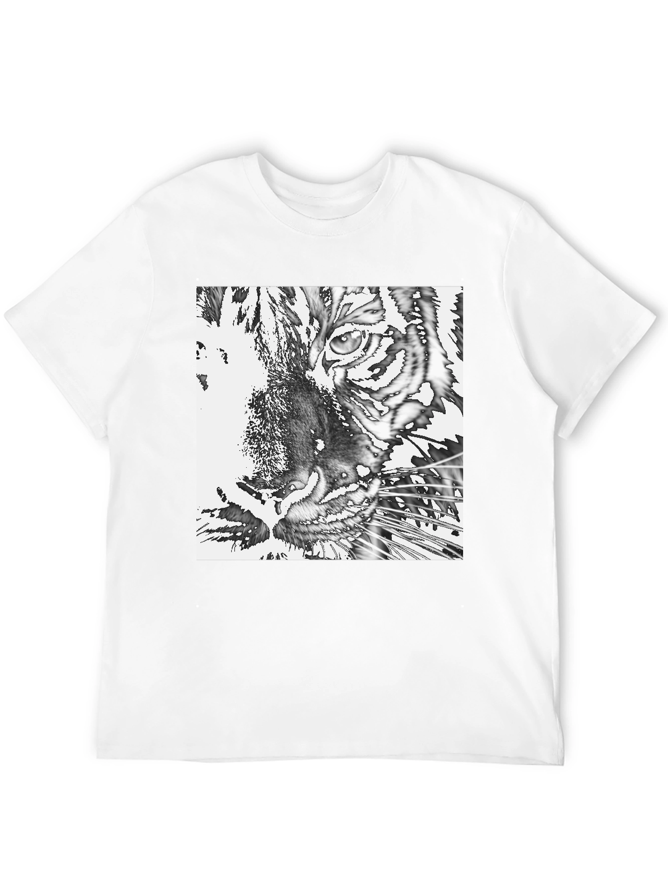 Tiger Graphic Print Black T-Shirt