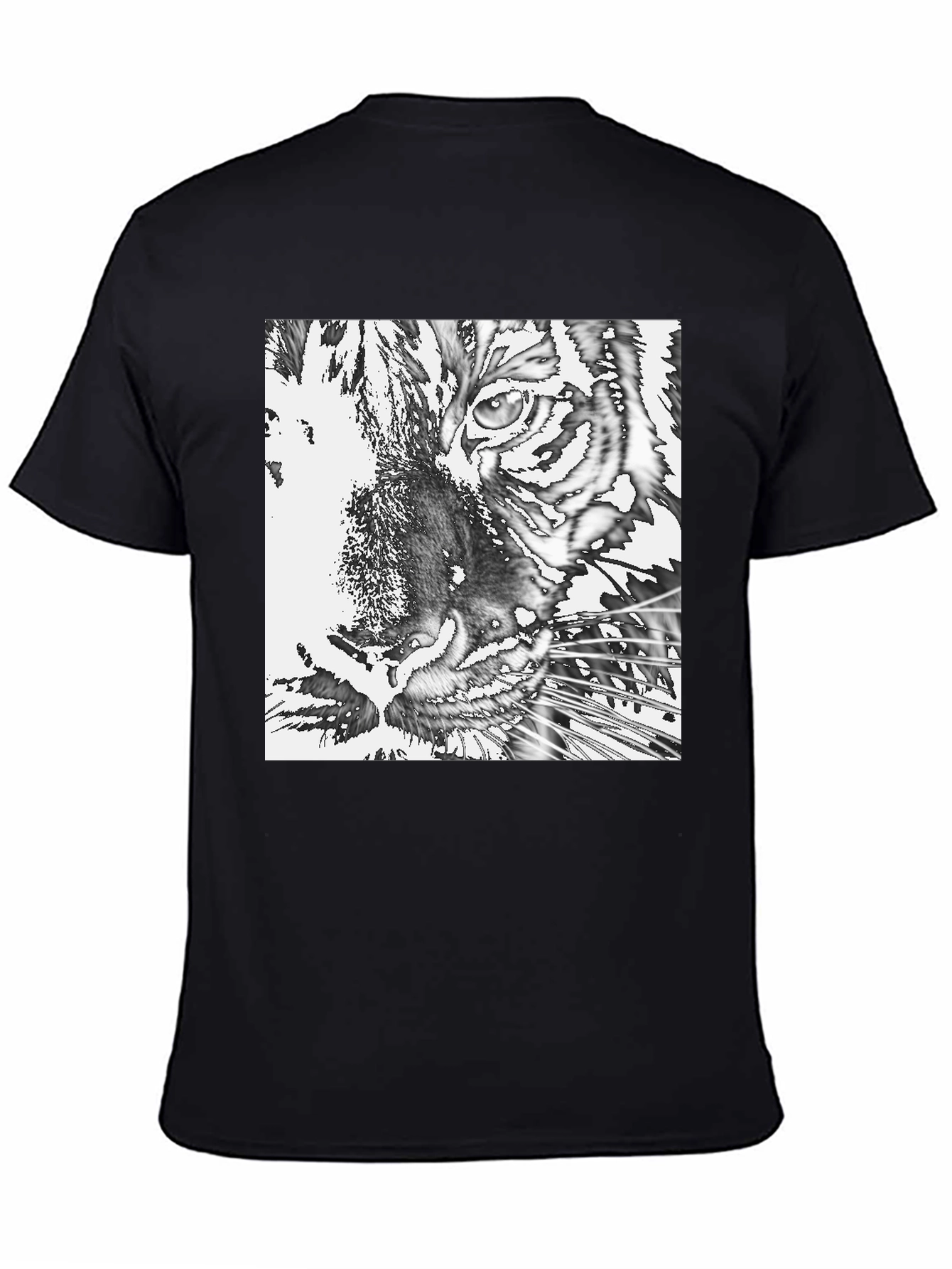 Tiger Graphic Print Black T-Shirt