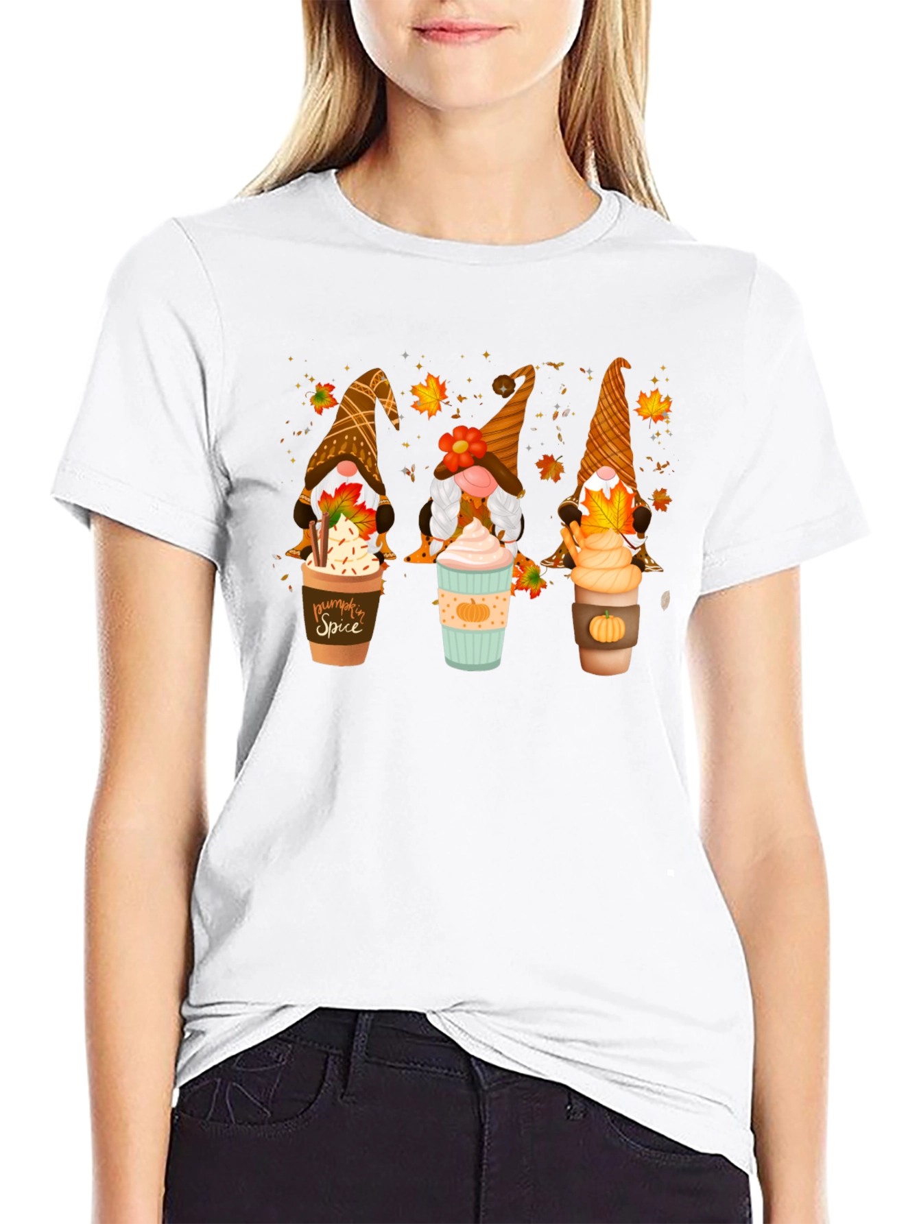 Fall Gnomes Latte Art T-Shirt