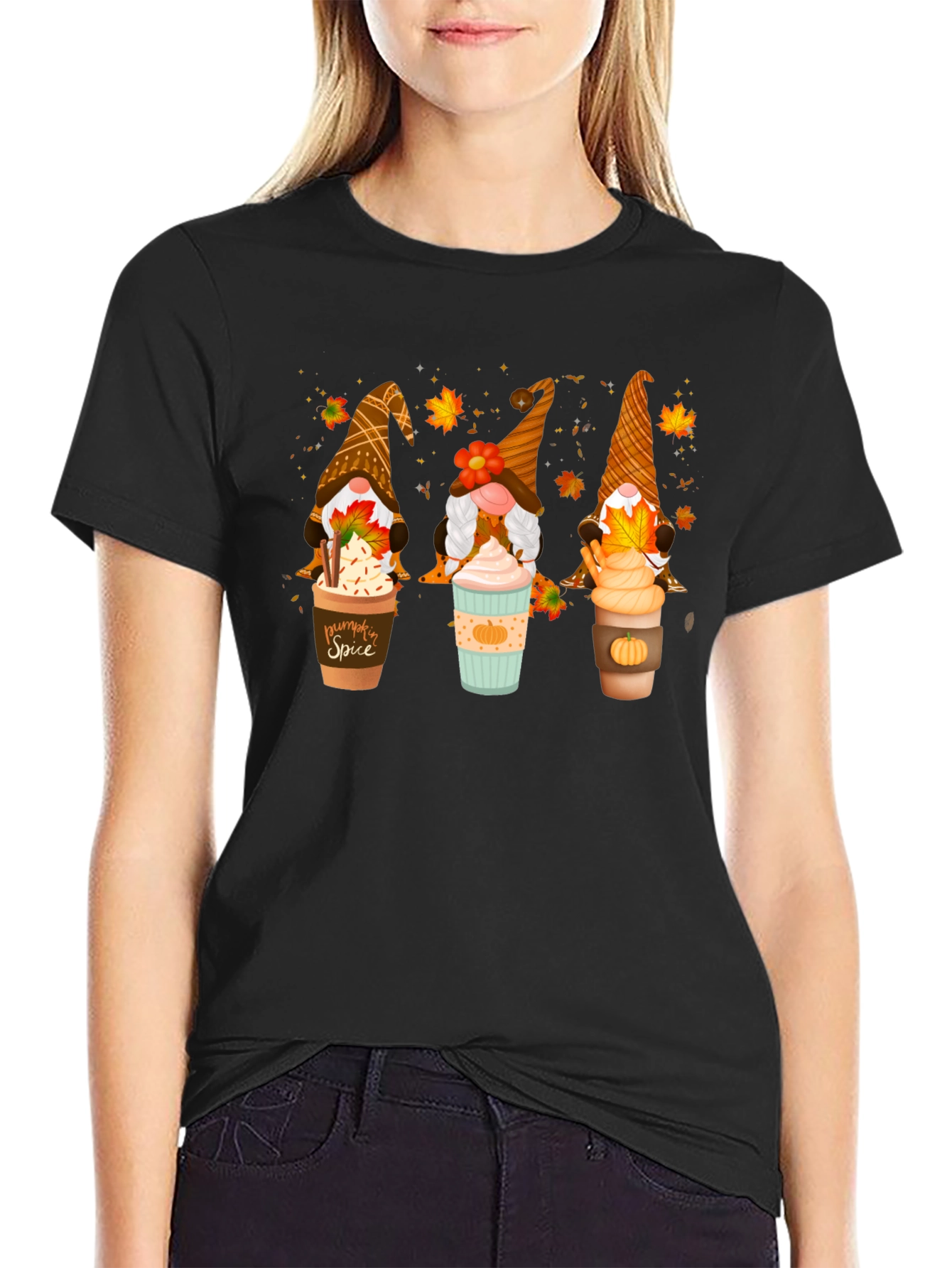 Fall Gnomes Latte Art T-Shirt