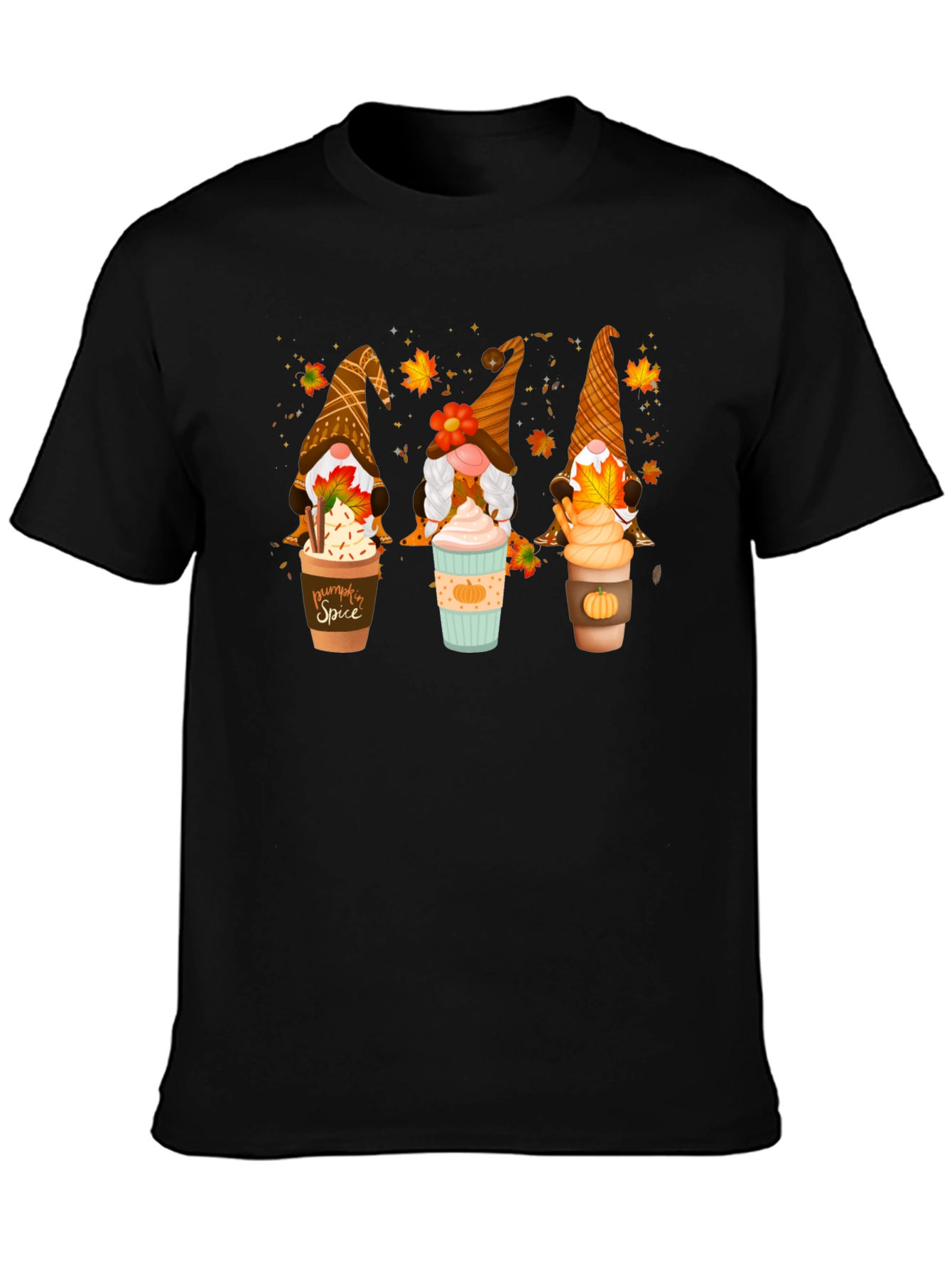 Fall Gnomes Latte Art T-Shirt