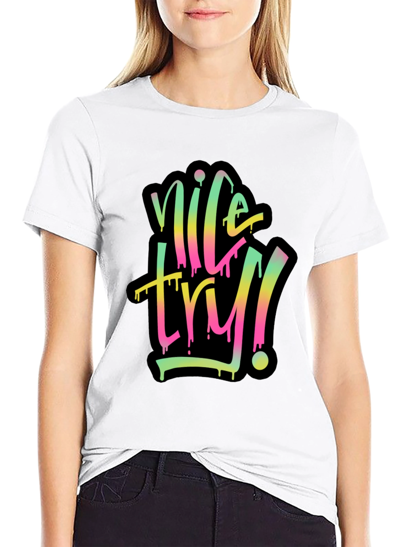 Nice Try Graphic Tee - Casual Comfort