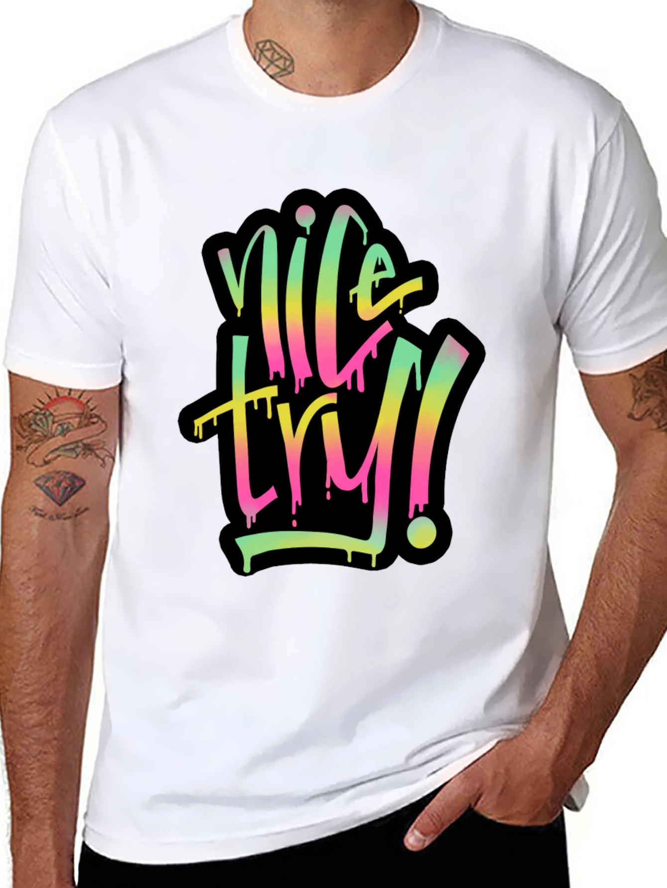 Nice Try Graphic Tee - Casual Comfort