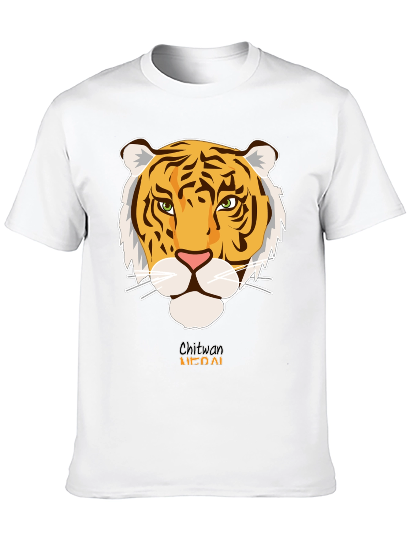 Chitwan Nepal Tiger Graphic Tee - Black