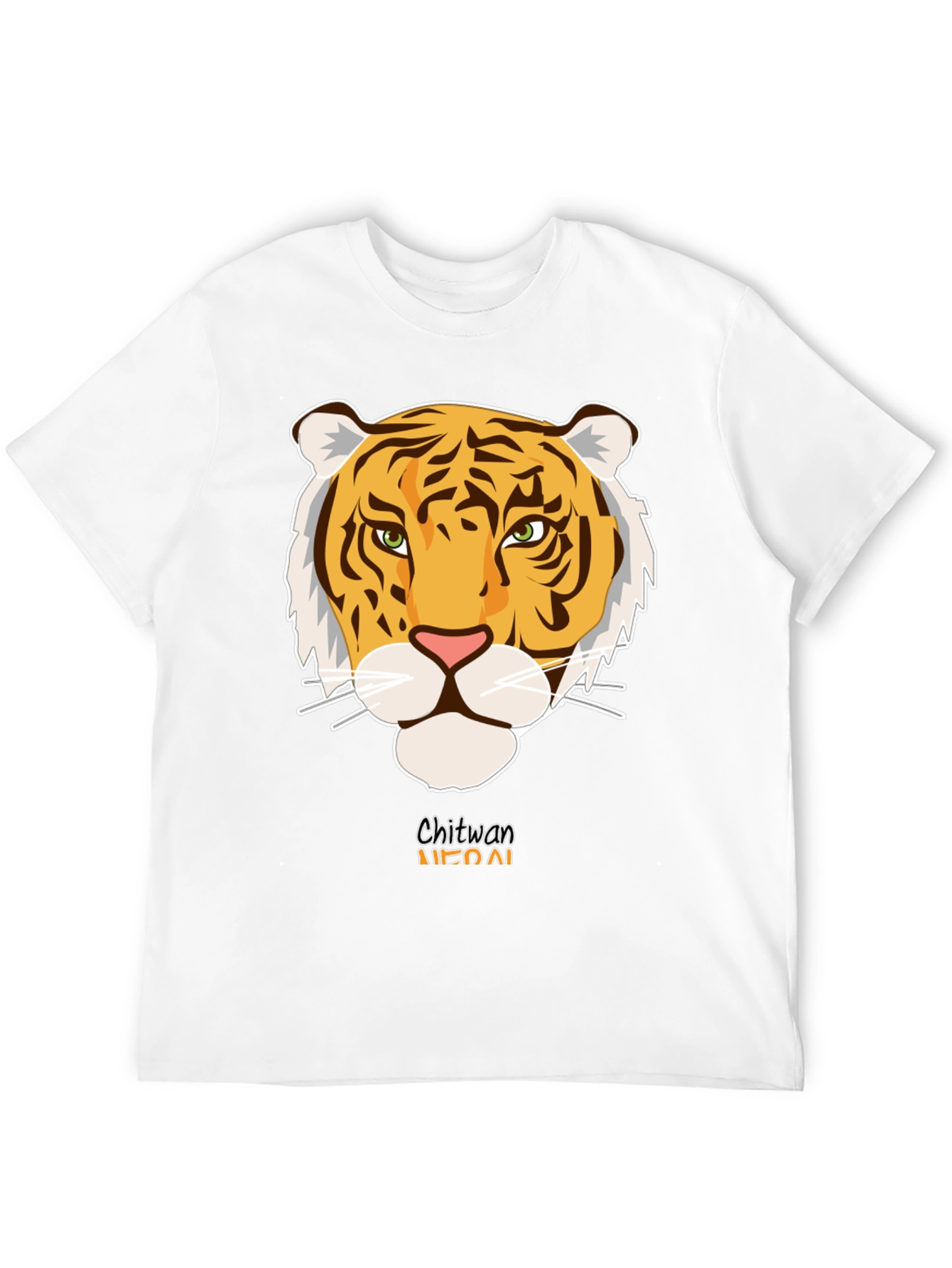 Chitwan Nepal Tiger Graphic Tee - Black
