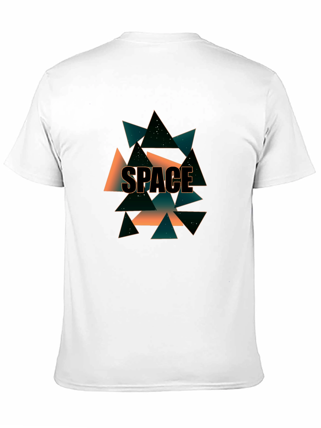 Geometric Space T-Shirt - Modern Graphic Tee