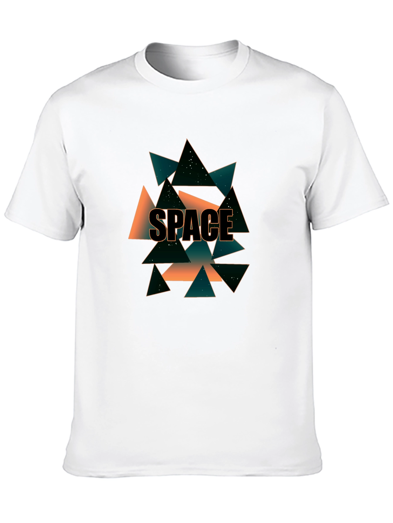 Geometric Space T-Shirt - Modern Graphic Tee