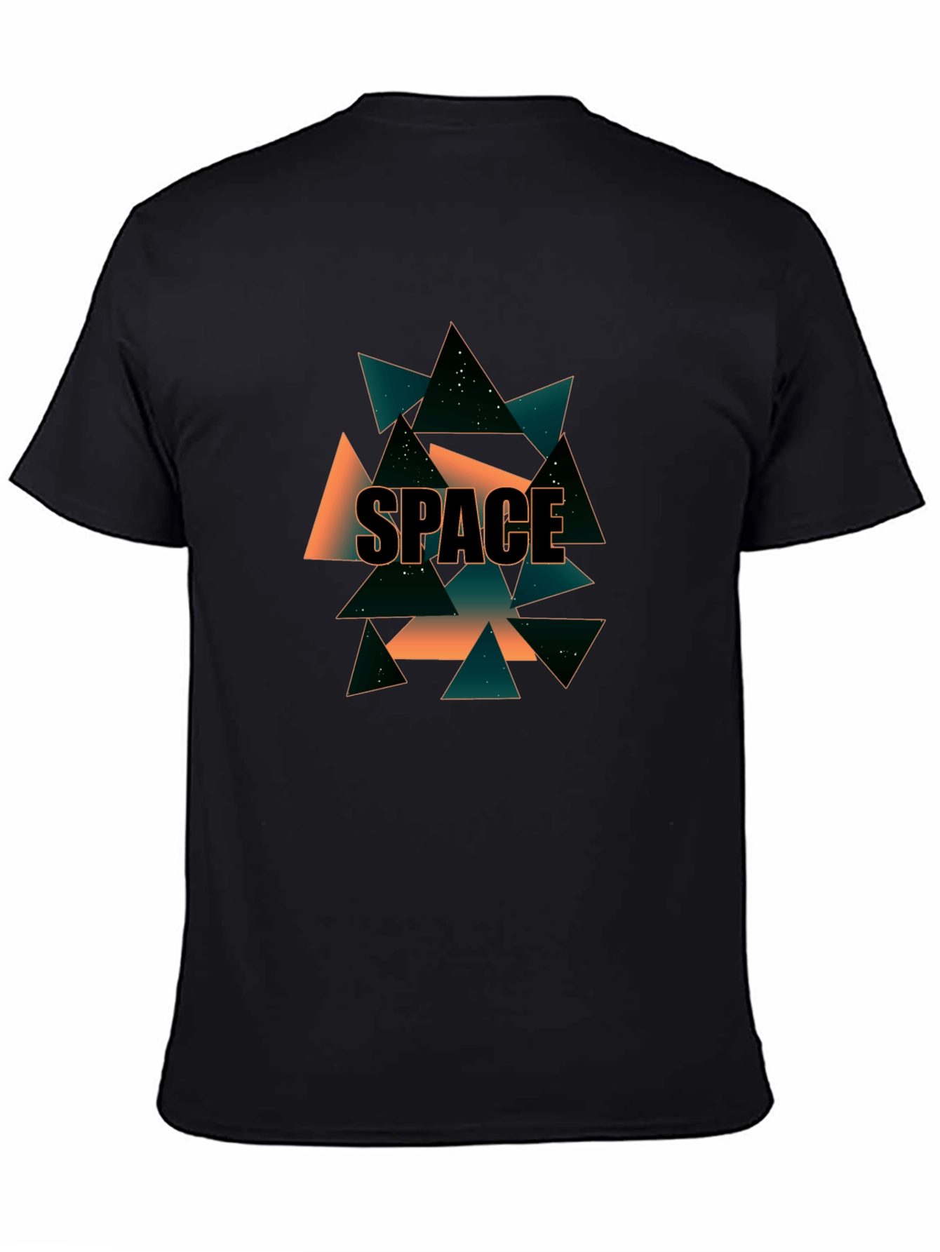 Geometric Space T-Shirt - Modern Graphic Tee
