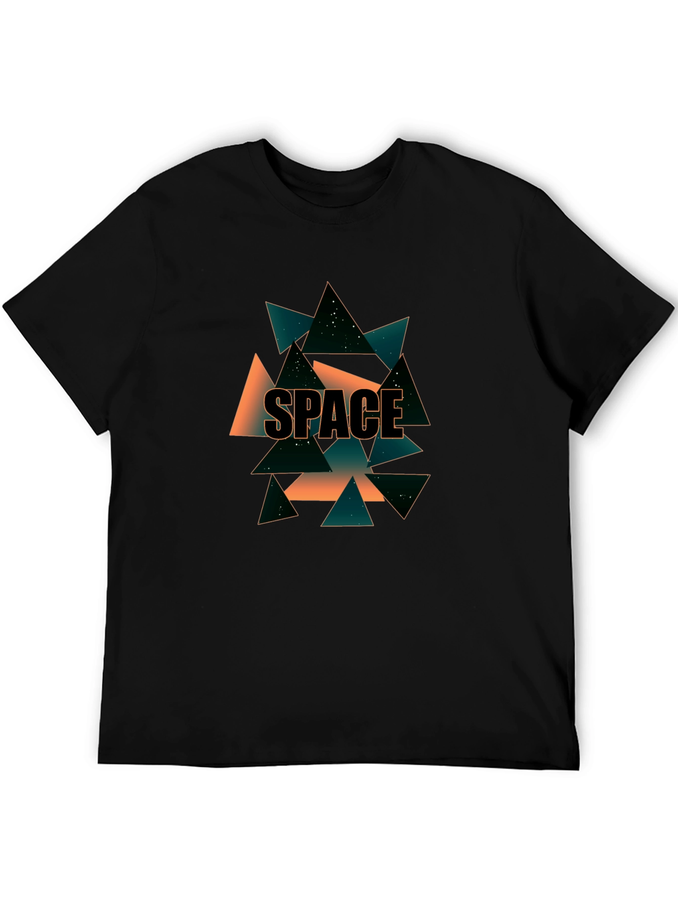 Geometric Space T-Shirt - Modern Graphic Tee
