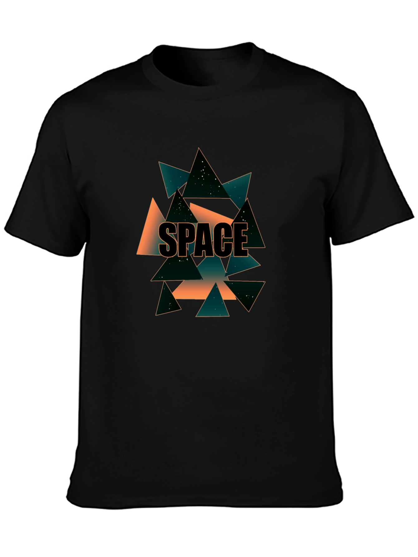 Geometric Space T-Shirt - Modern Graphic Tee