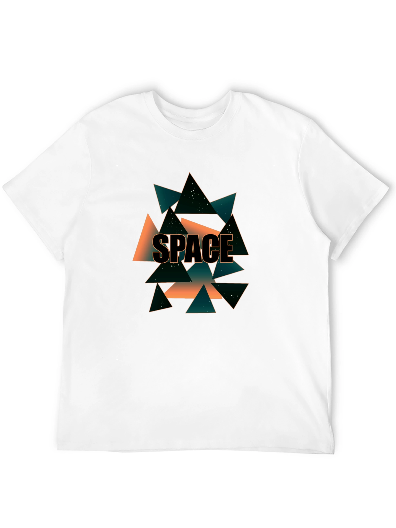 Geometric Space T-Shirt - Modern Graphic Tee