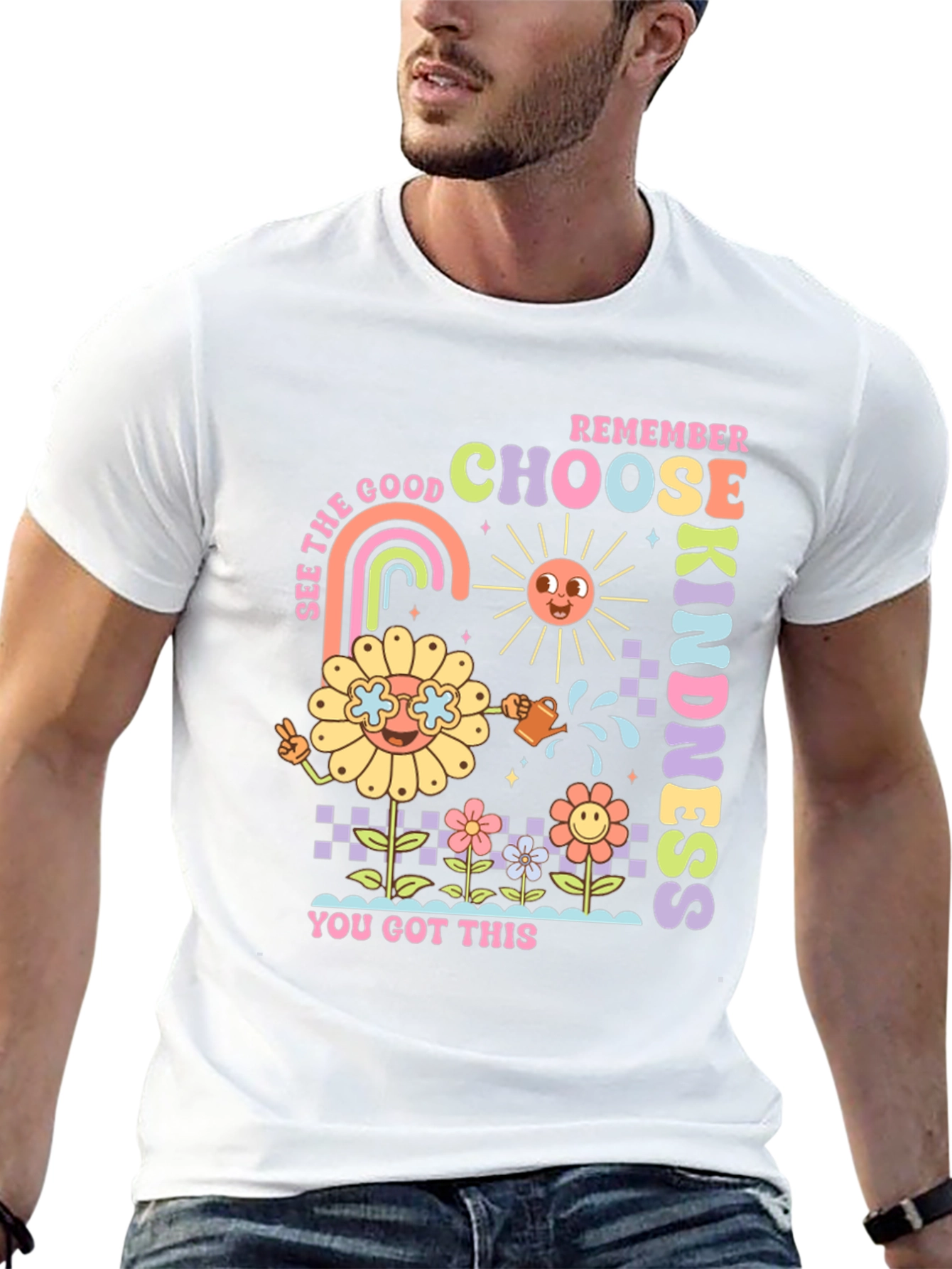 Choose Kindness Graphic Tee - Retro Style