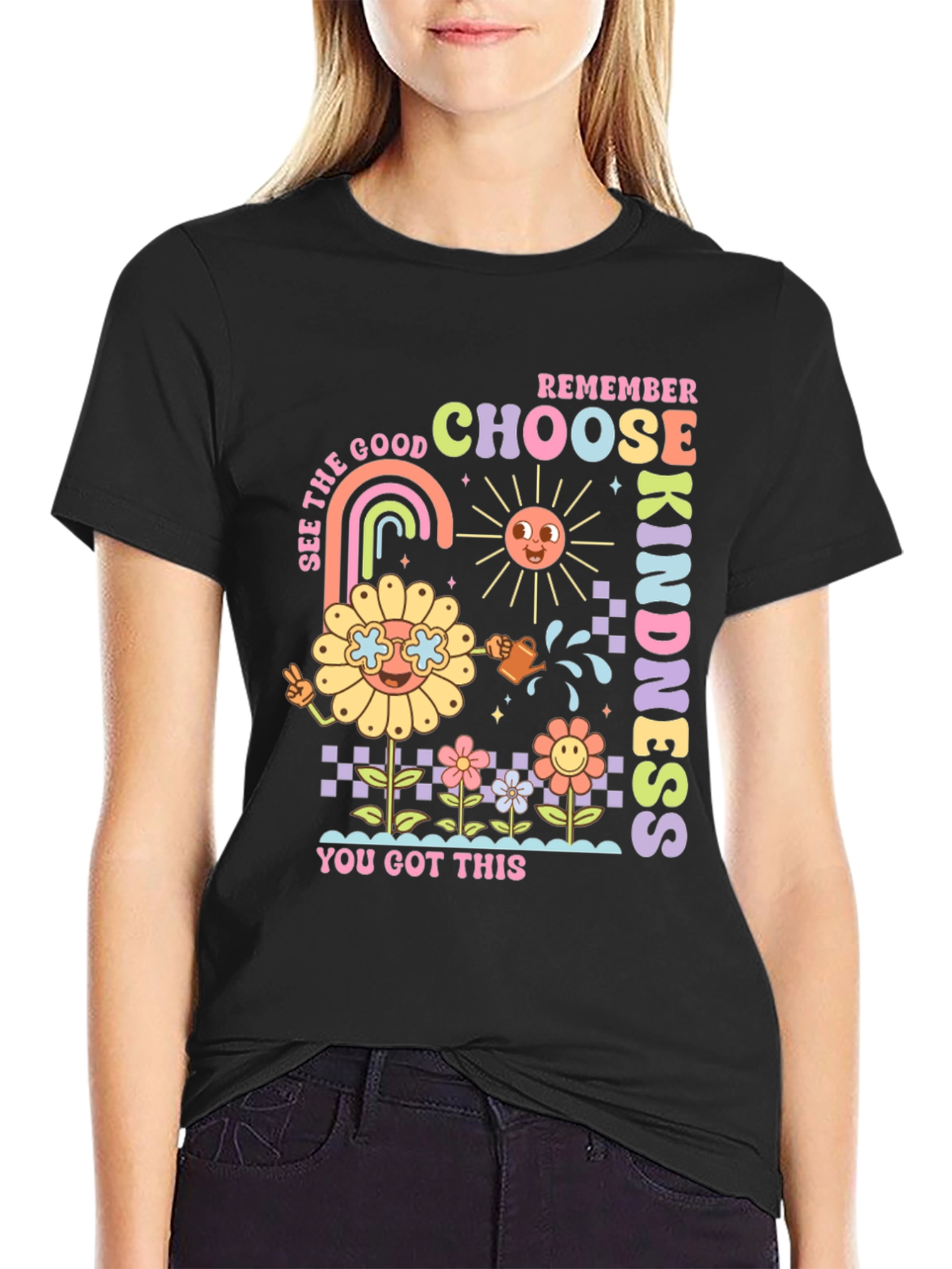 Choose Kindness Graphic Tee - Retro Style