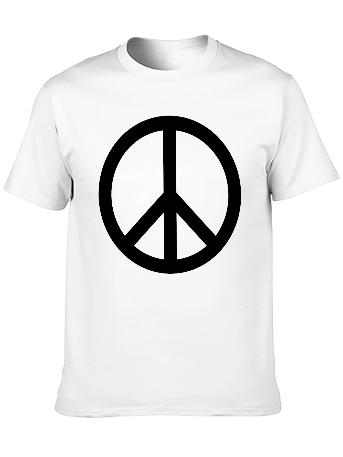Black Peace Sign Graphic T-Shirt - Casual Cotton Tee