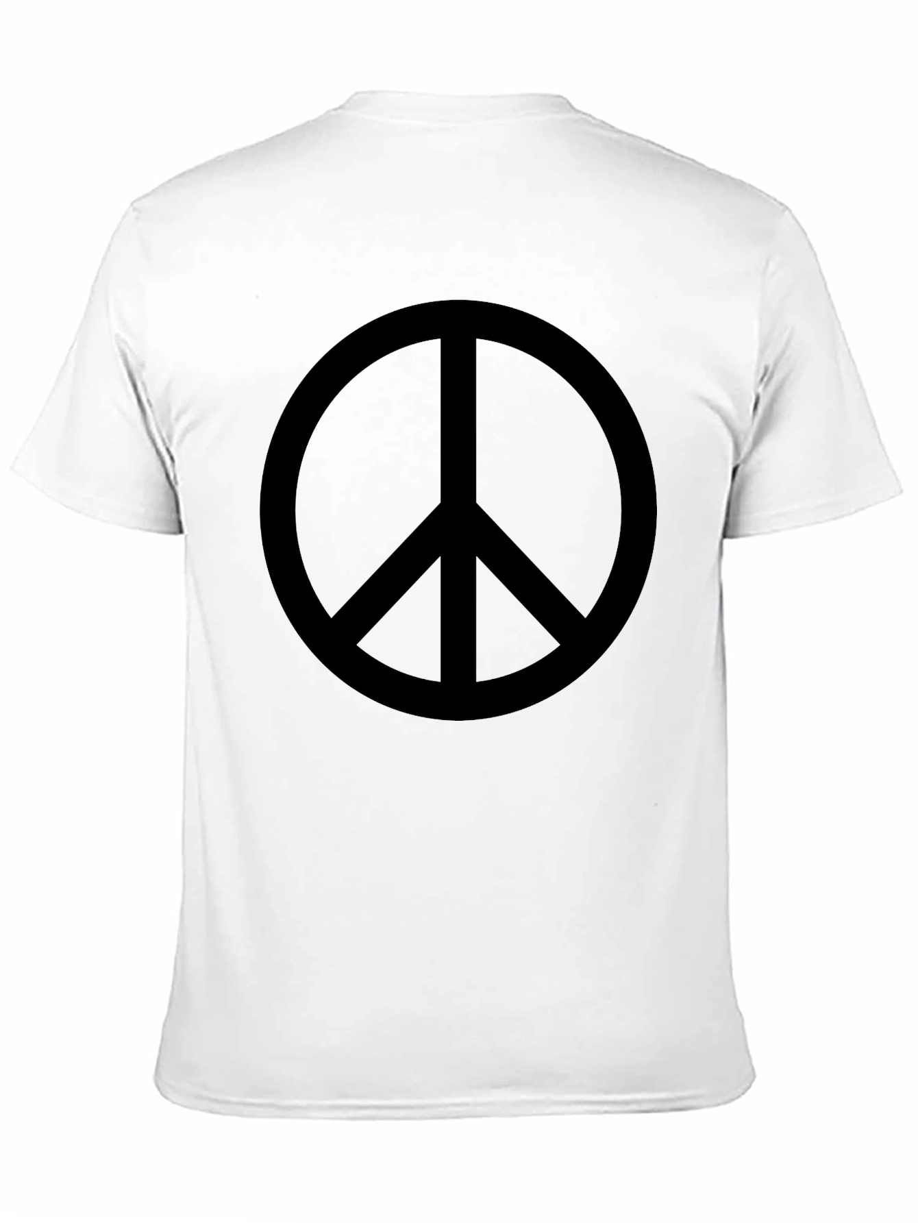 Black Peace Sign Graphic T-Shirt - Casual Cotton Tee