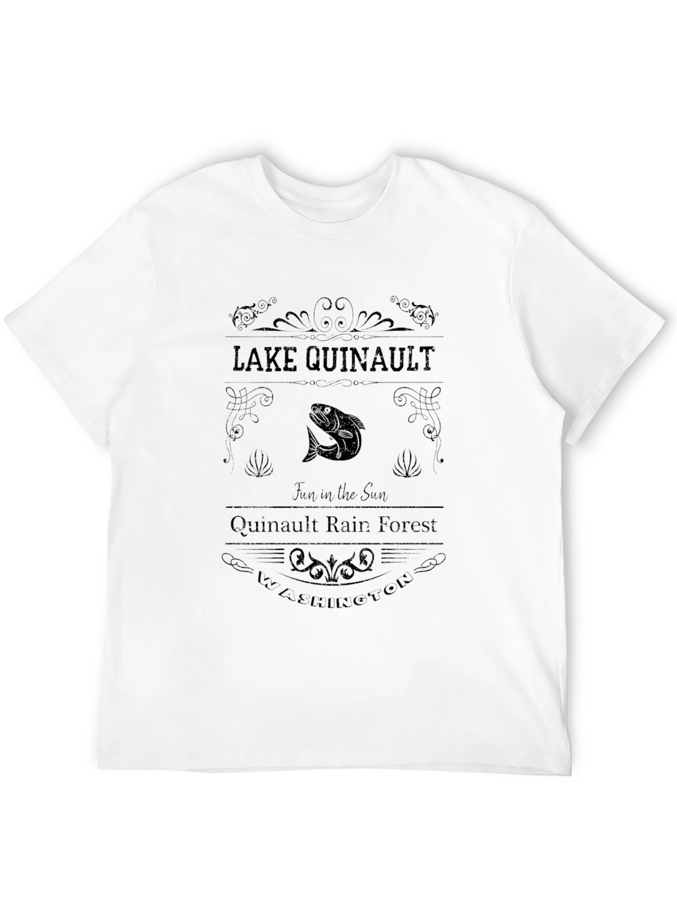 Lake Quinault Black Graphic T-Shirt