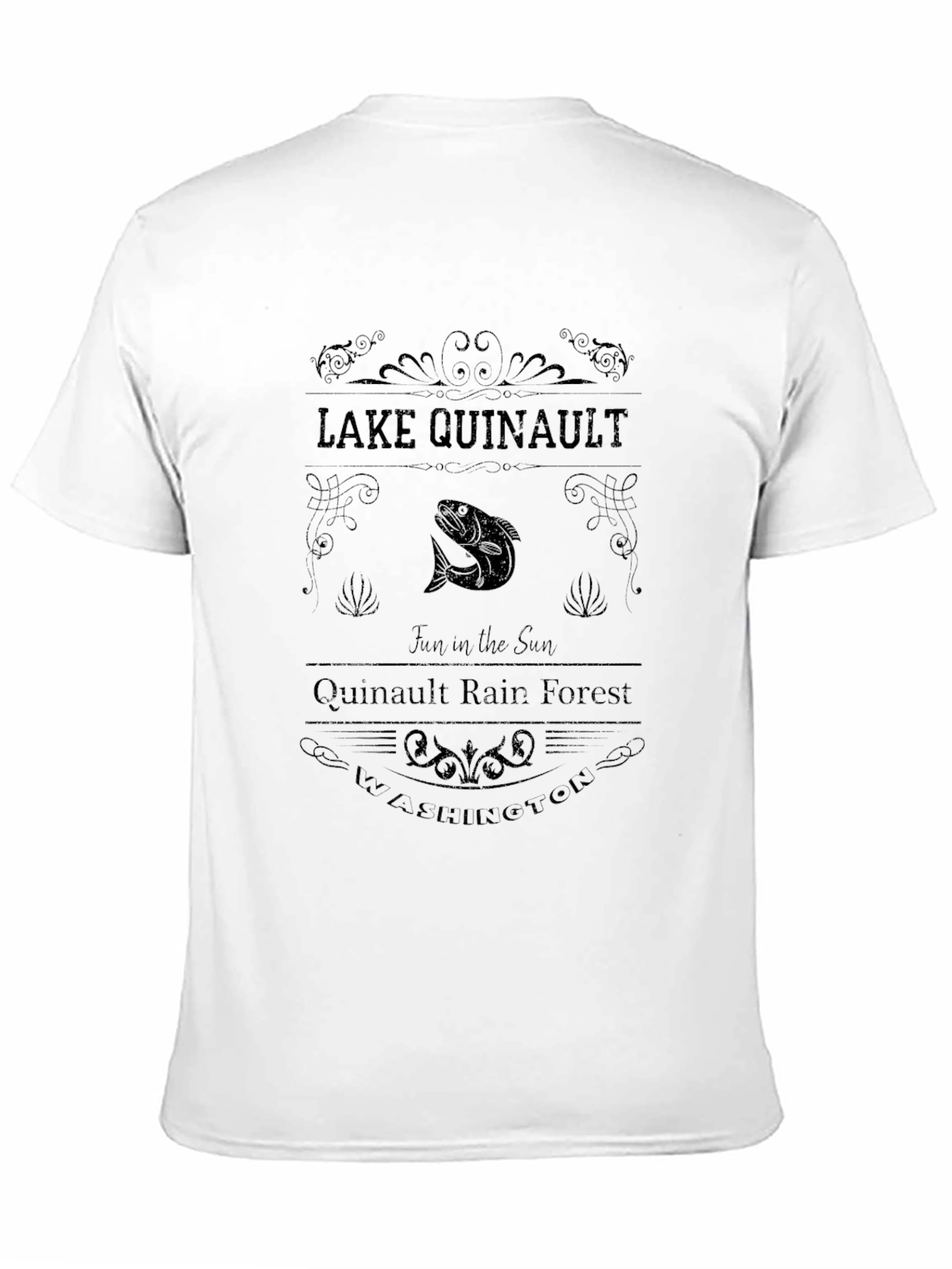 Lake Quinault Black Graphic T-Shirt