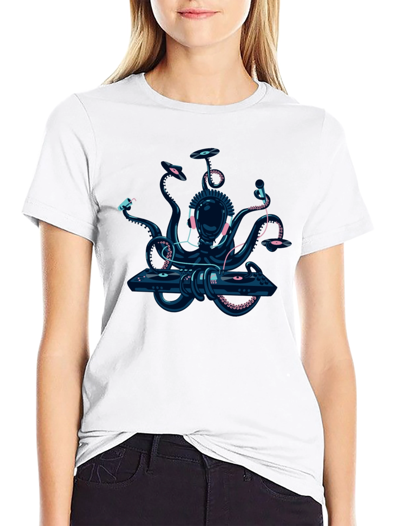 DJ Octopus Graphic Tee - Black