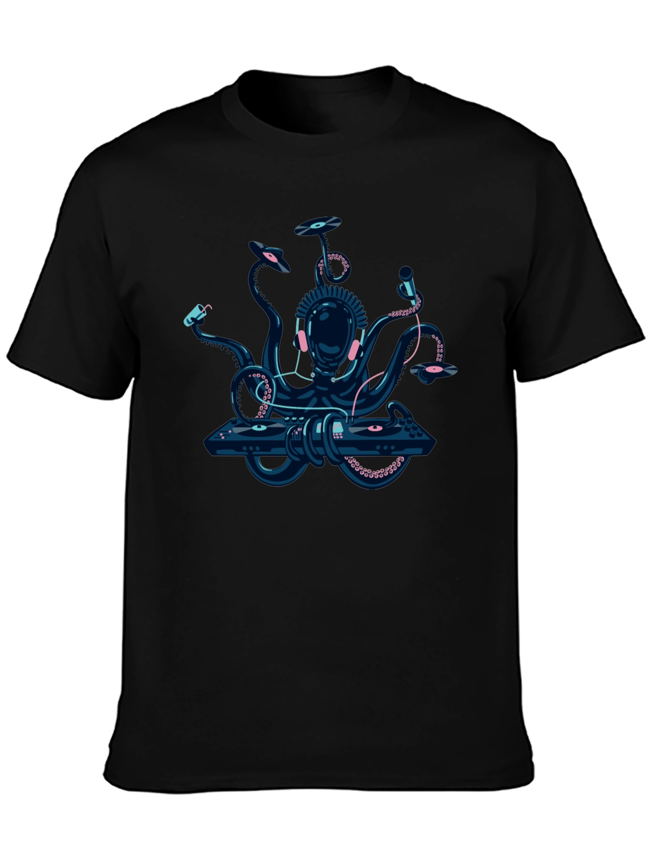 DJ Octopus Graphic Tee - Black