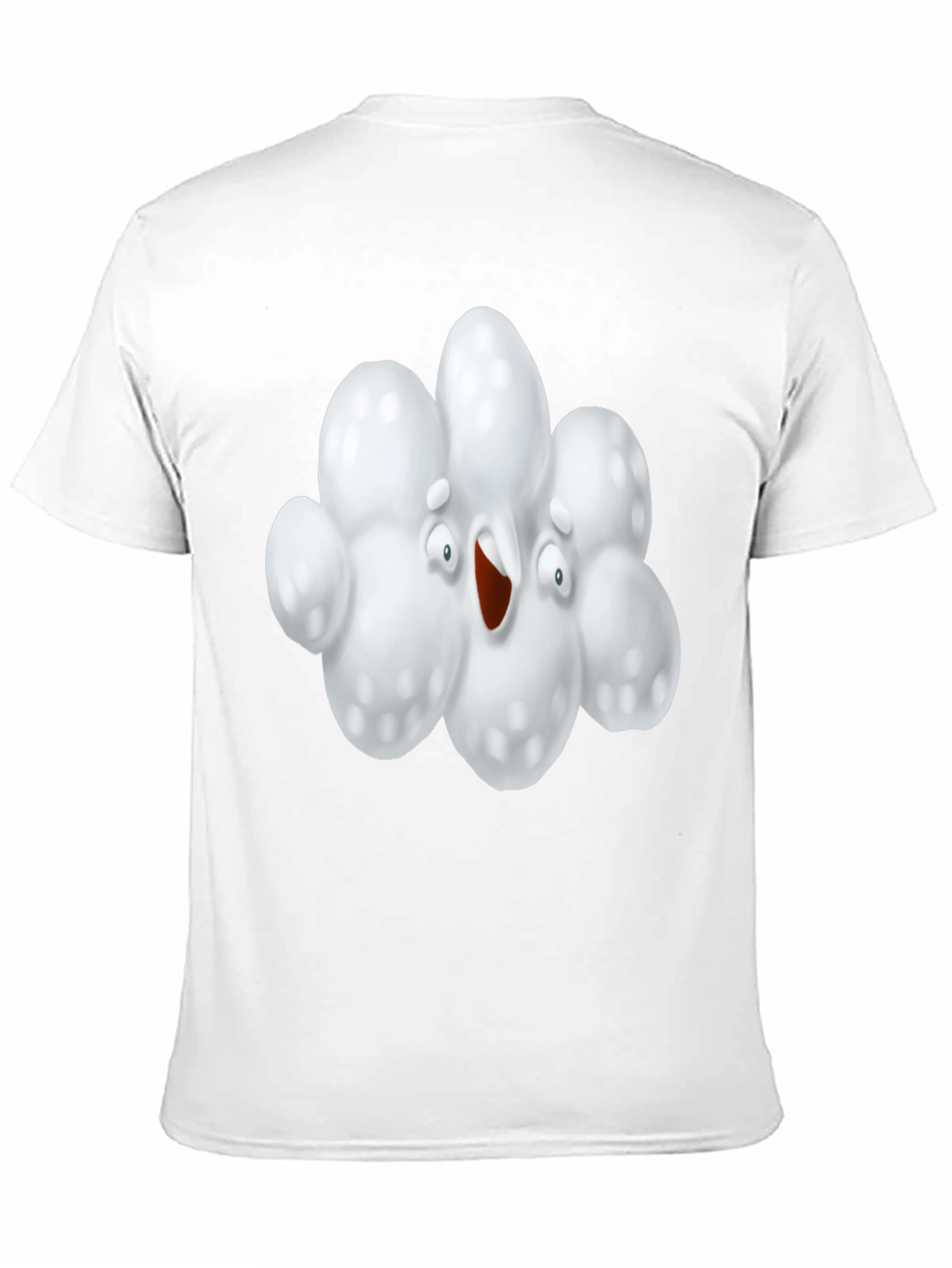 Funny Popcorn Cartoon Graphic Black T-Shirt