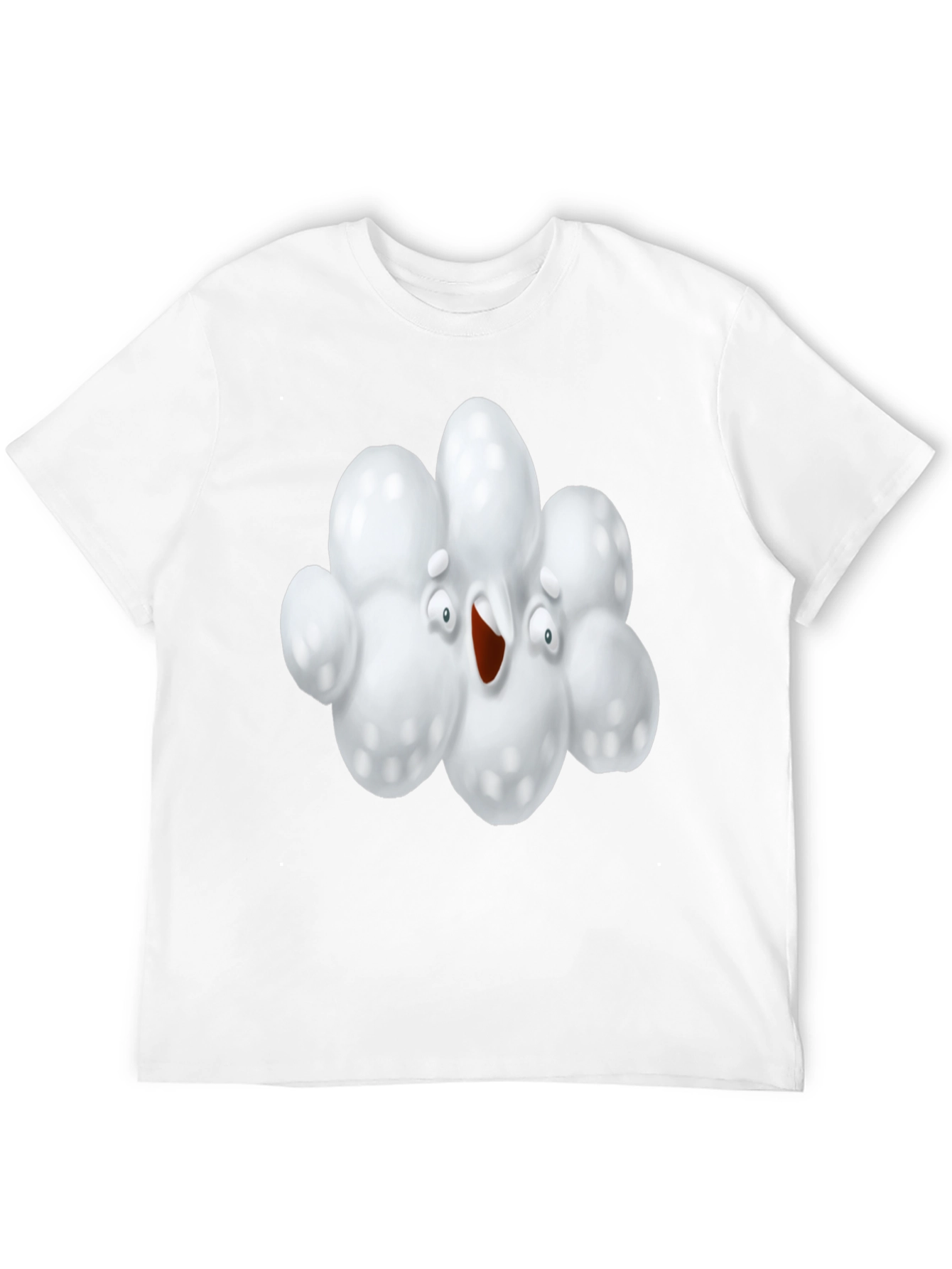 Funny Popcorn Cartoon Graphic Black T-Shirt
