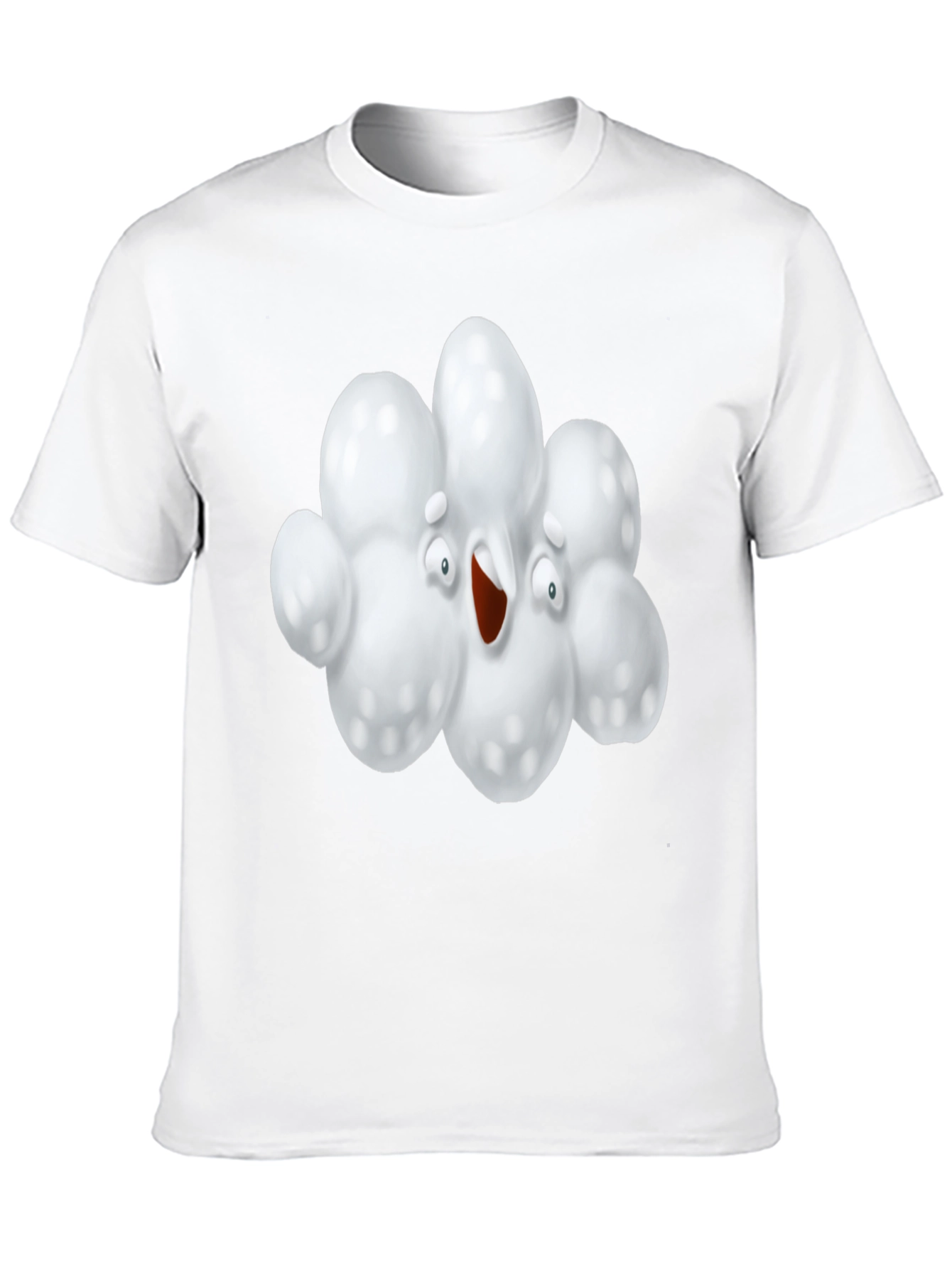 Funny Popcorn Cartoon Graphic Black T-Shirt