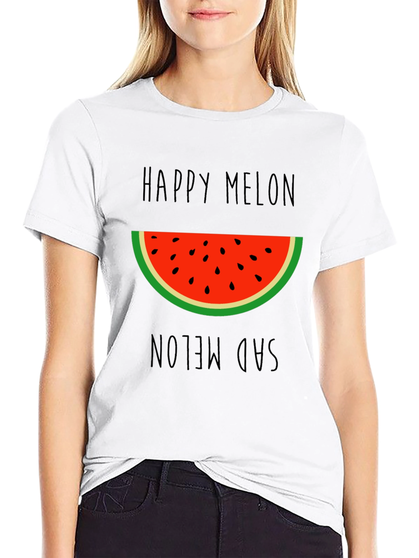 Happy Sad Melon Graphic T-Shirt - Unisex